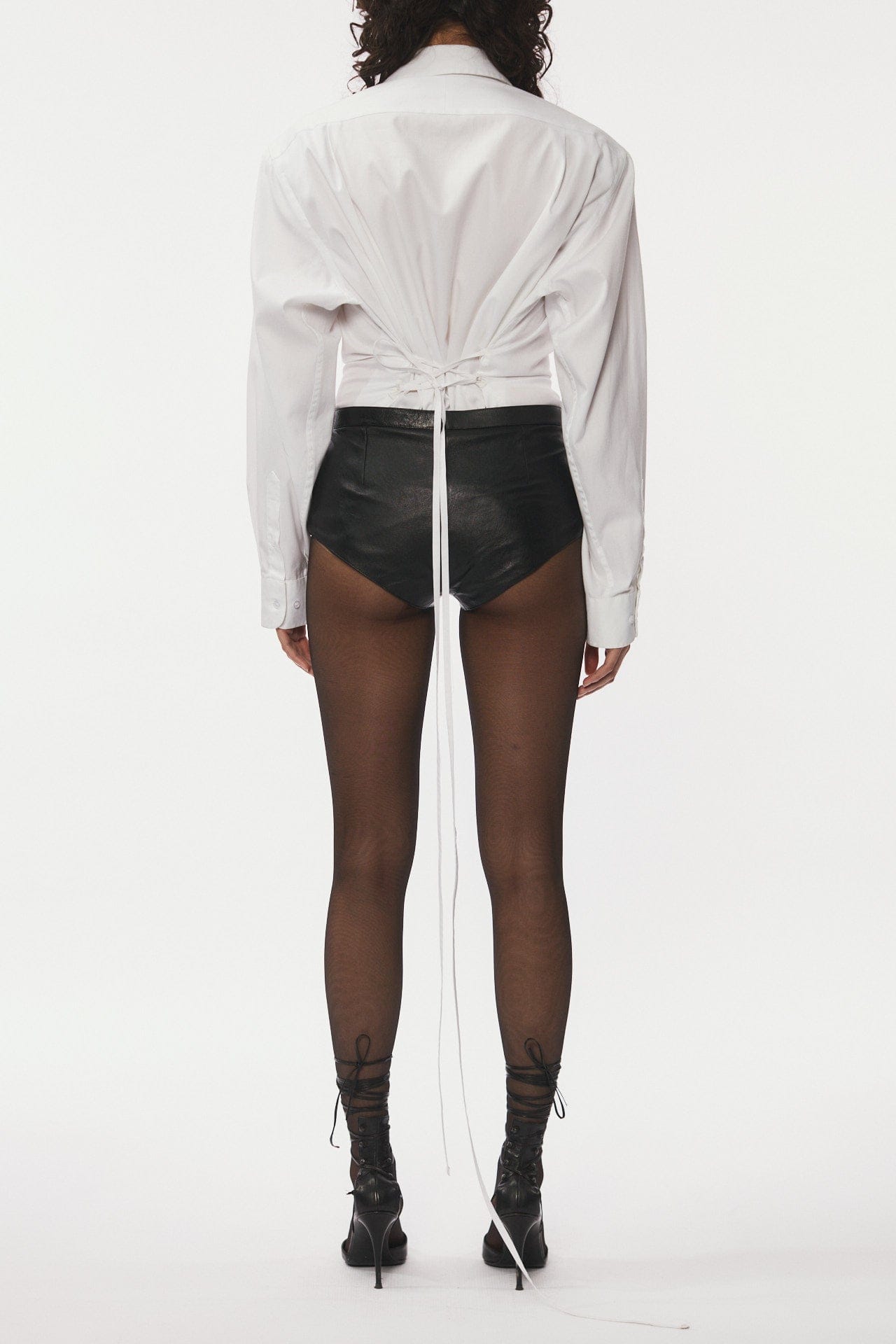 Leather Mini Shorts - Black made by Gemme Collective