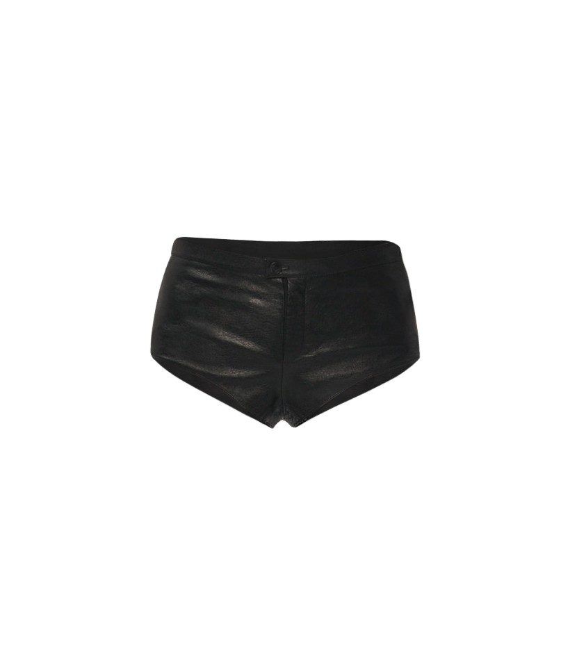 Leather Mini Shorts - Black made by Gemme Collective