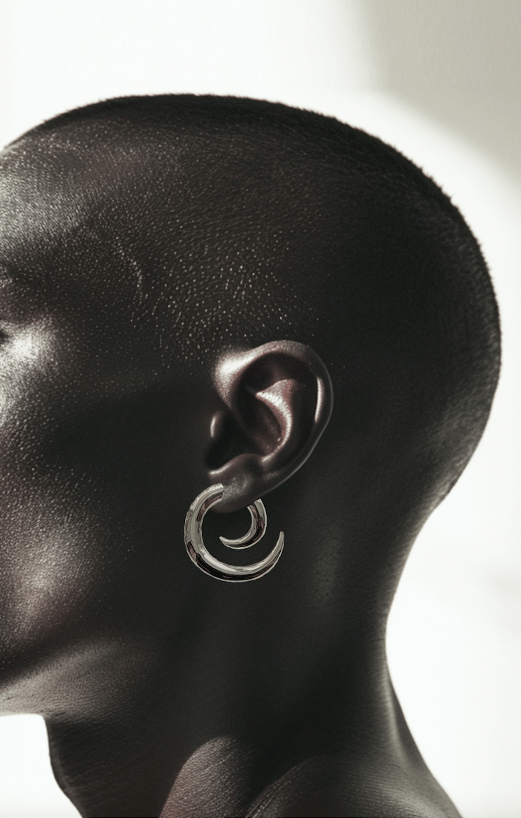 Eternity earrings - Silver - Pair made by POEM Objects