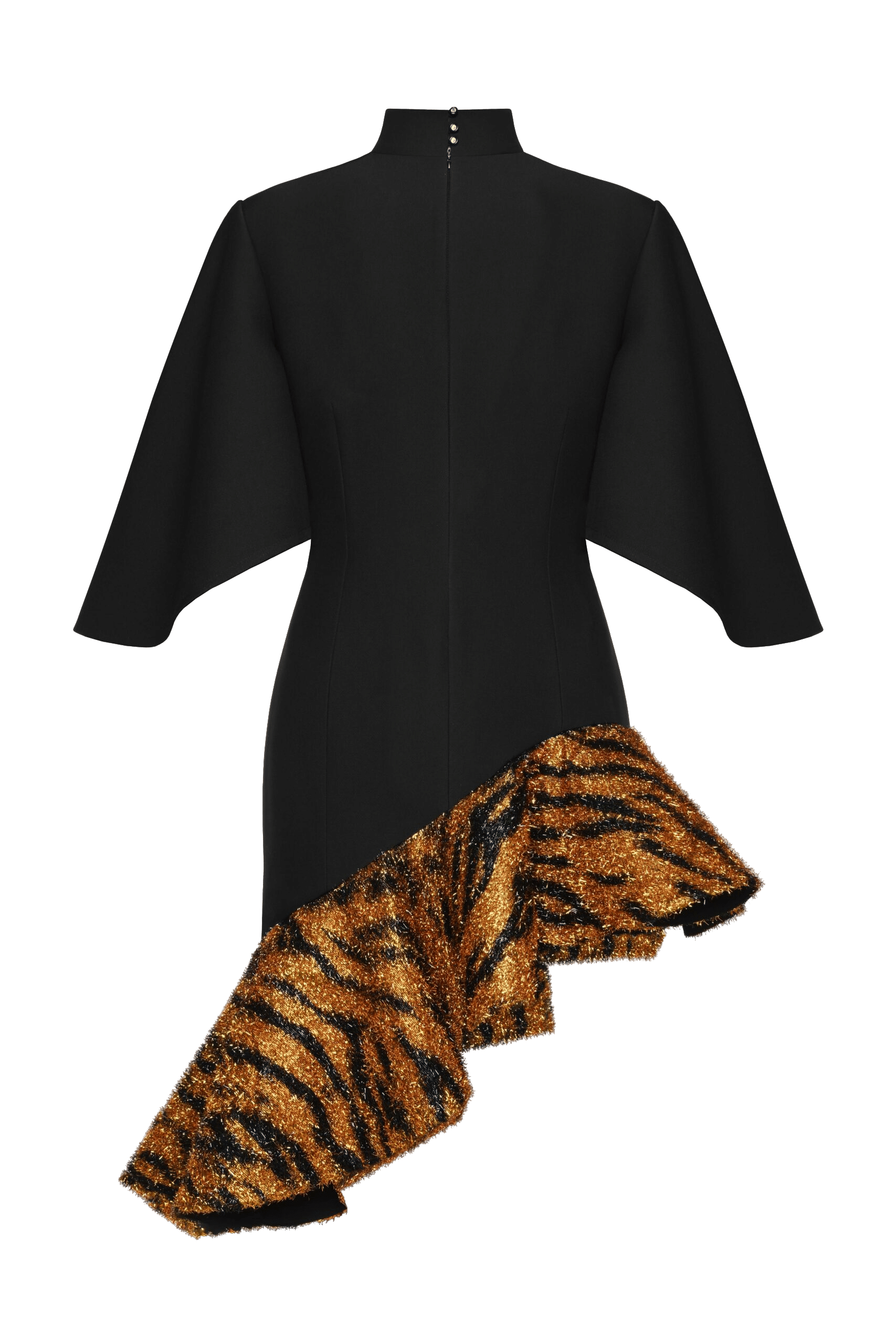 Metallic trim mini dress made by Maria Kokhia