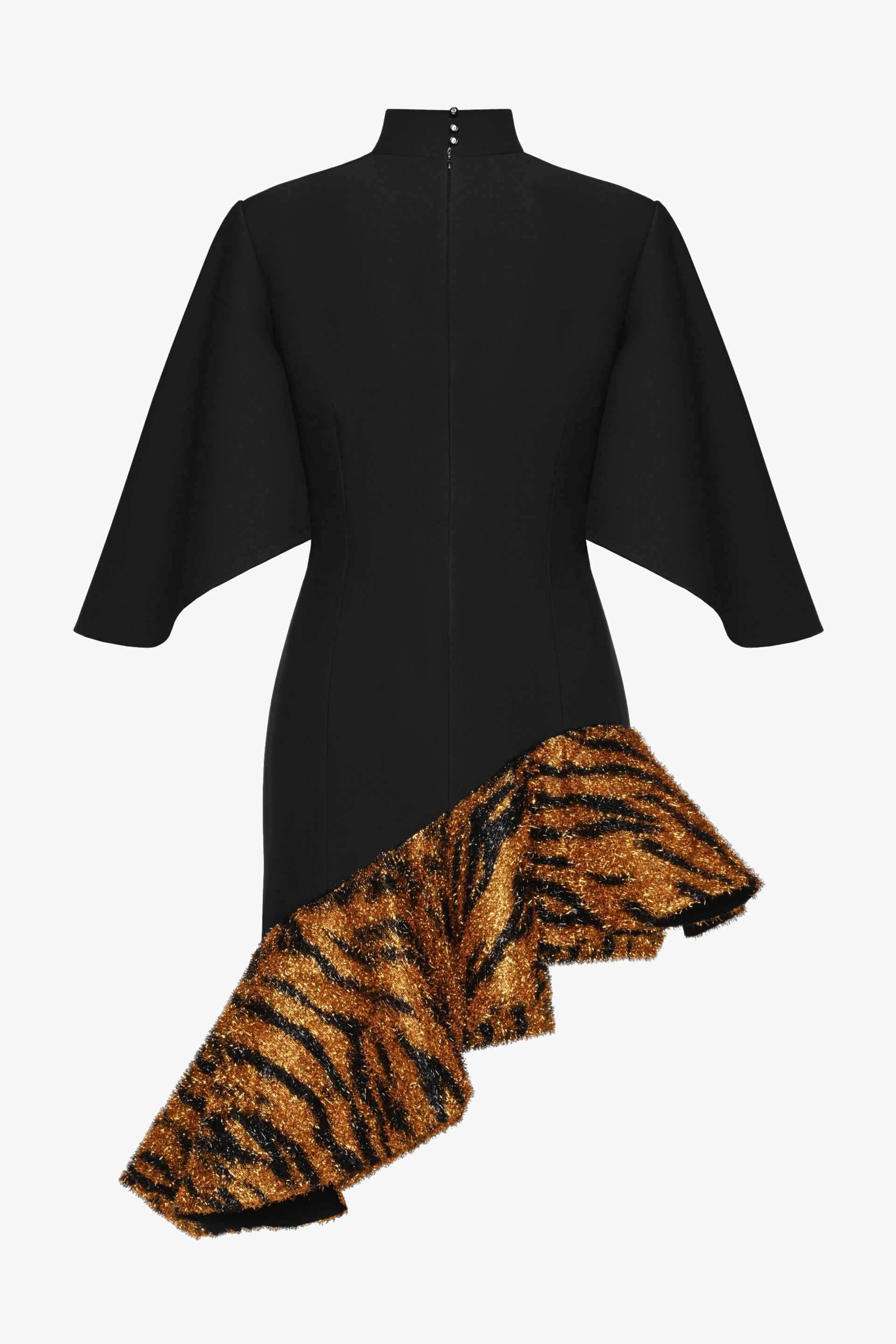 Metallic trim mini dress made by Maria Kokhia