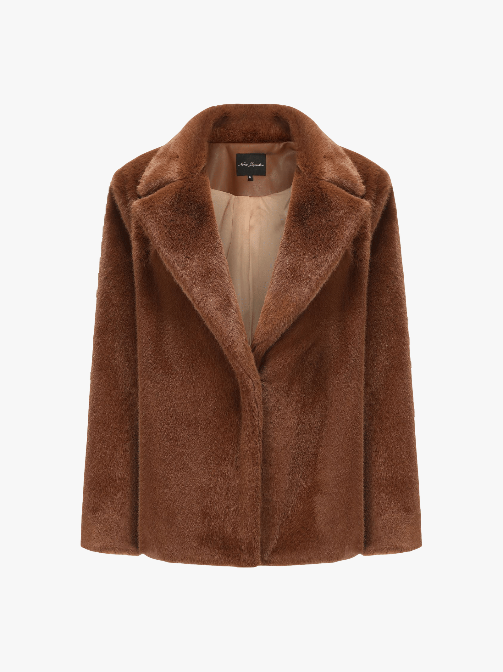 Phoebe Fur Jacket (Brown) in Brown made by Nana Jacqueline