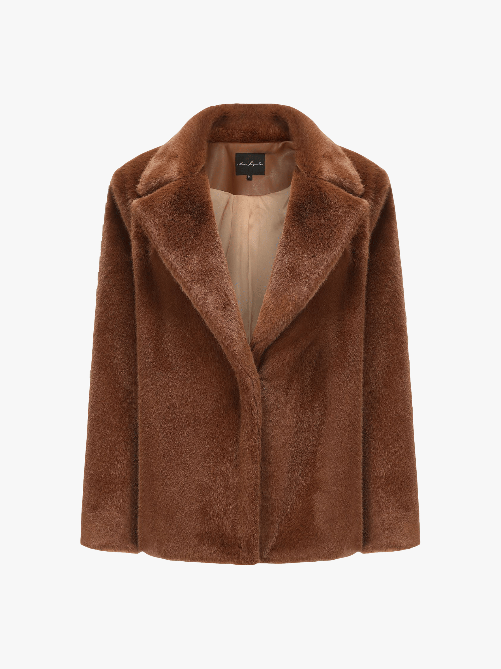 Phoebe Fur Jacket (Brown) in Brown made by Nana Jacqueline