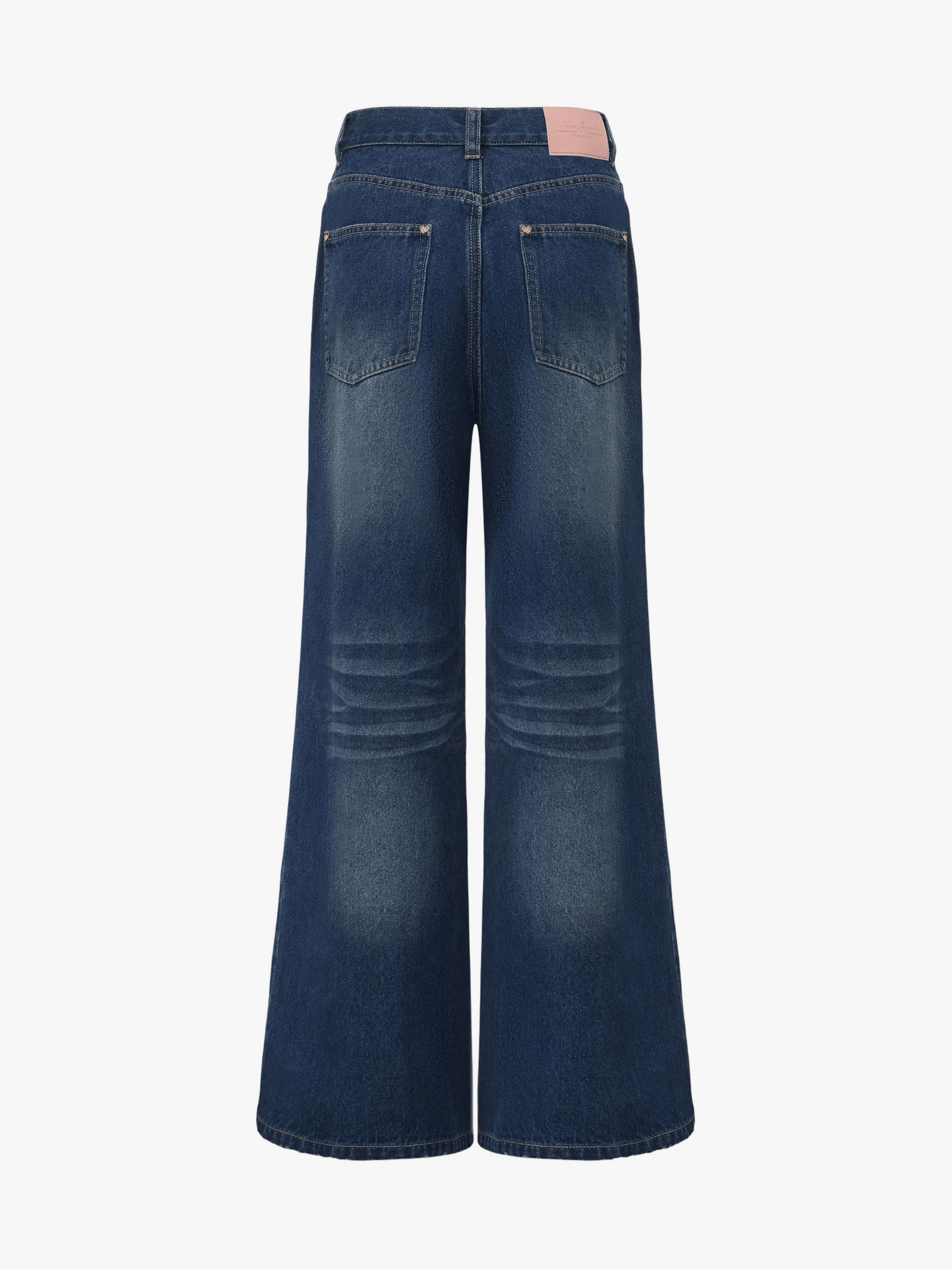 Ava High-Waist Blue Straight Leg Jeans made by Nana Jacqueline