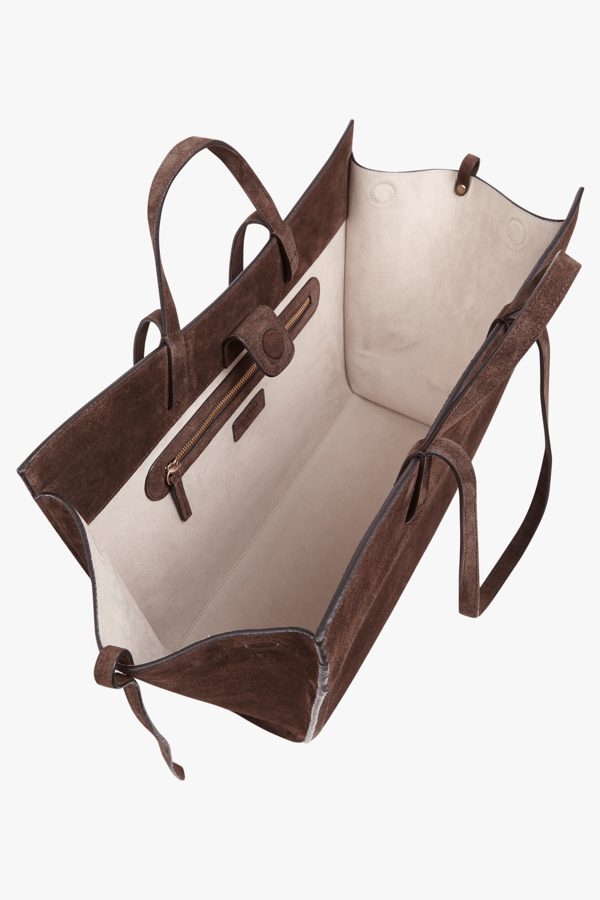 Shopping Bag Chocolat Suede made by Saonara