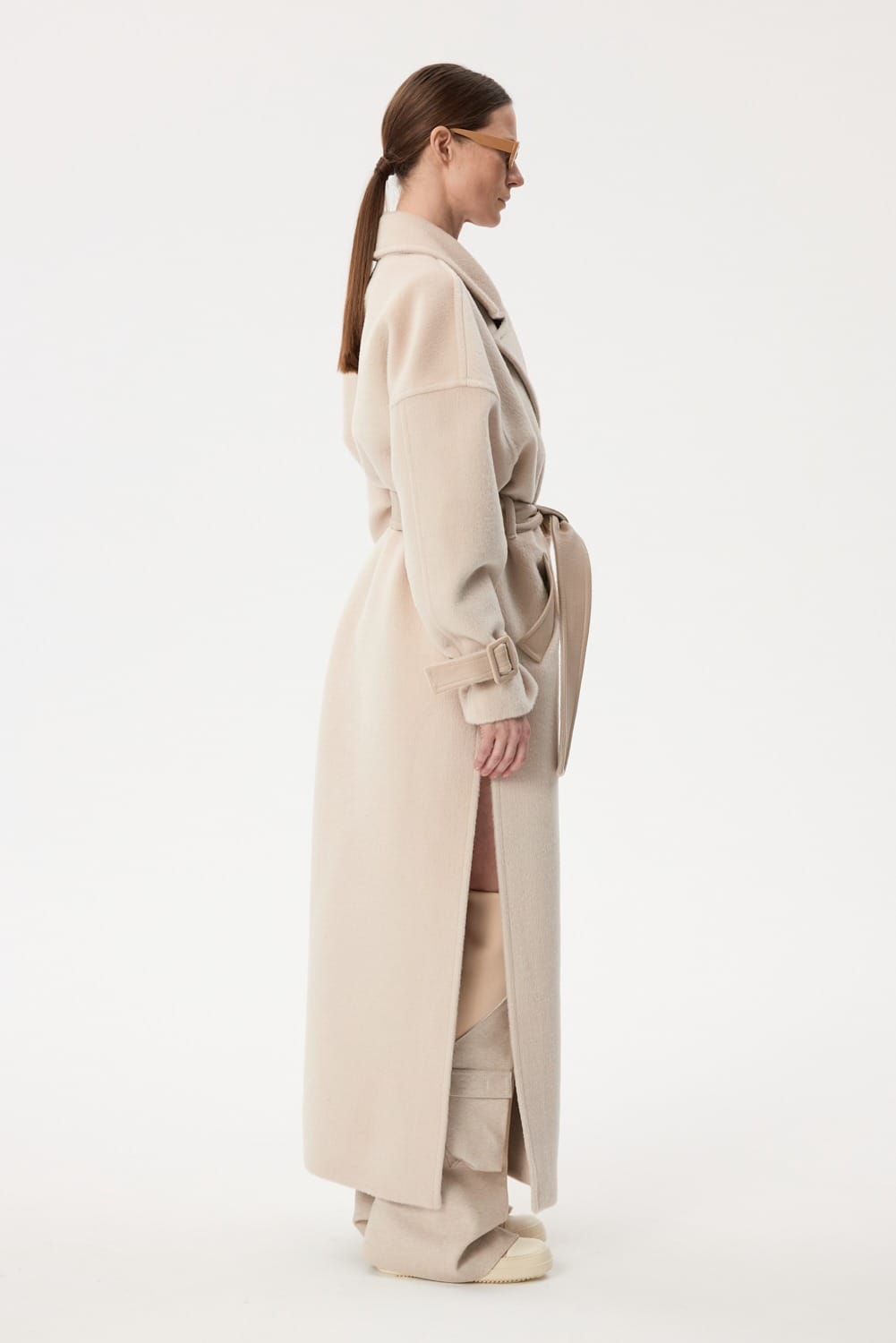 Long Alpaca Coat made by YAVORSKA