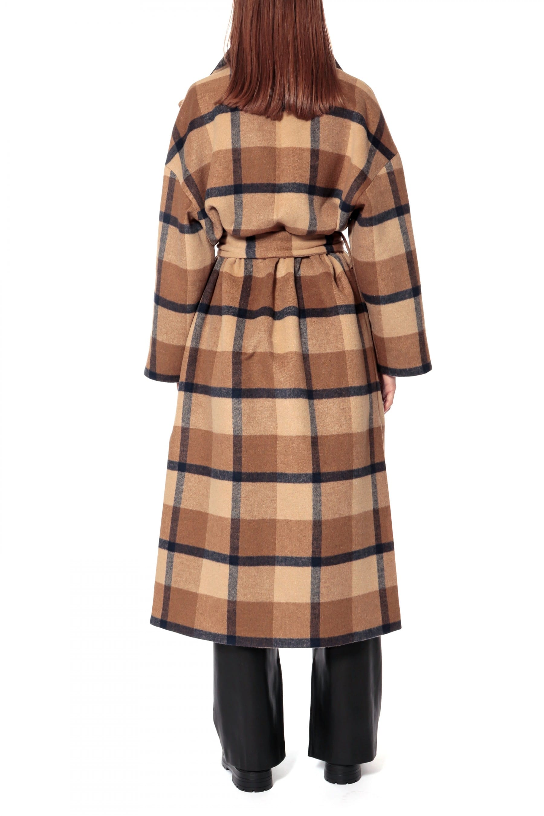 Coat Alison Cafe Au Lait in Brown made by HALEWSKI