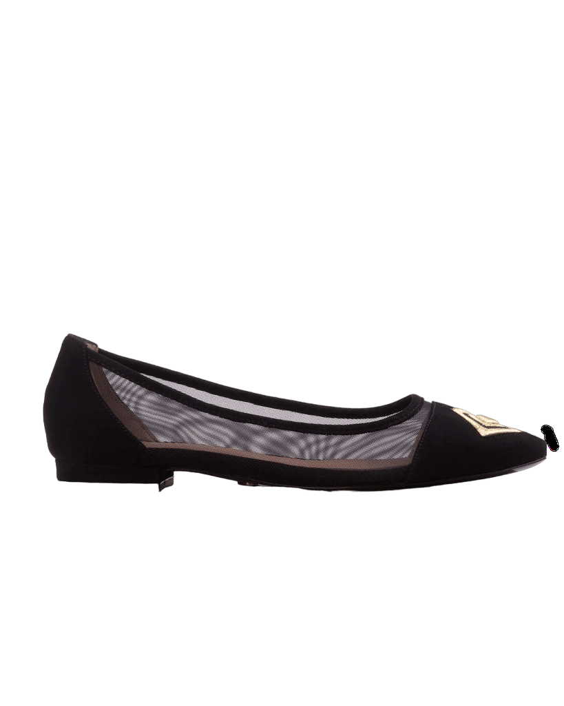 Diamond Ballerina Black Suede in Black made by ATANA