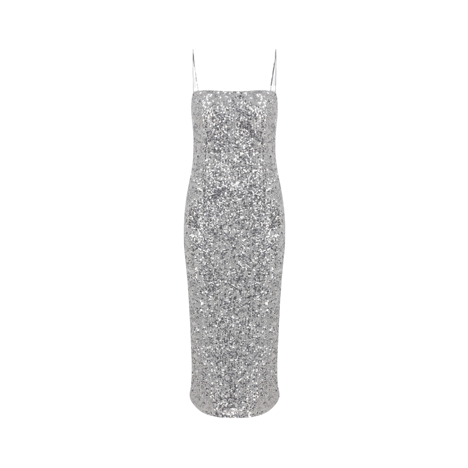 Miles Sequin Midi Dress in Silver Burch in Silver made by Nazli Ceren