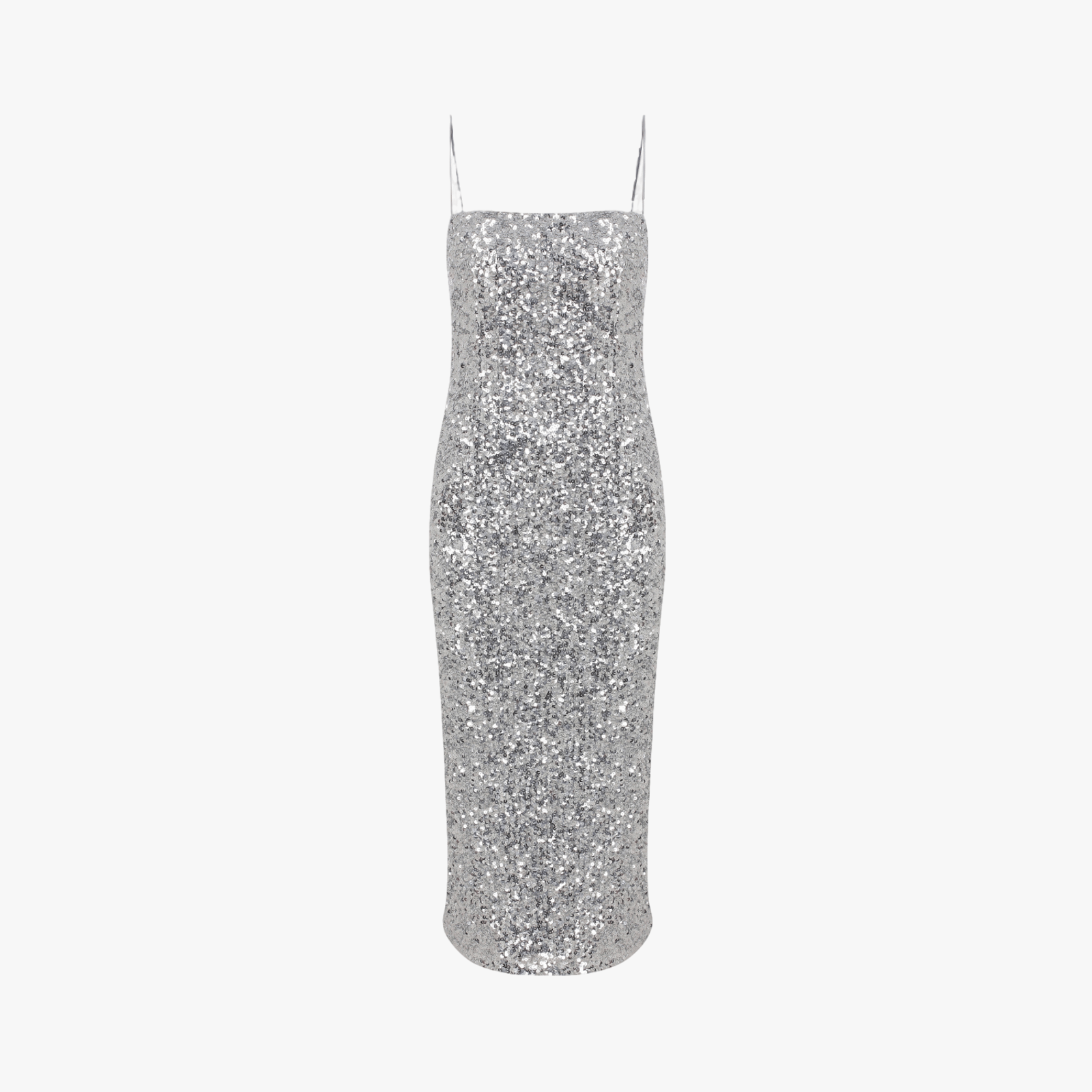 Miles Sequin Midi Dress in Silver Burch in Silver made by Nazli Ceren