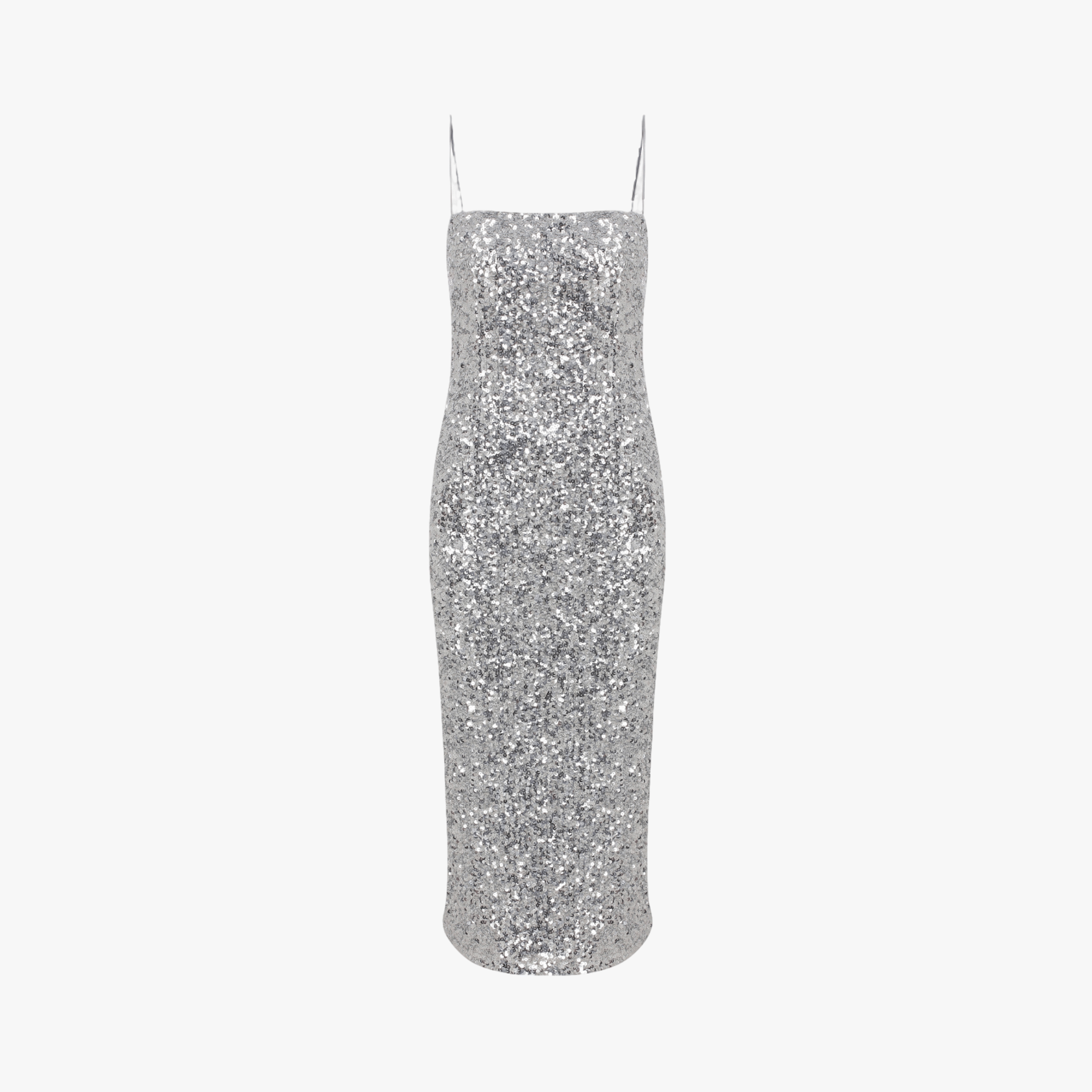 Miles Sequin Midi Dress in Silver Burch in Silver made by Nazli Ceren