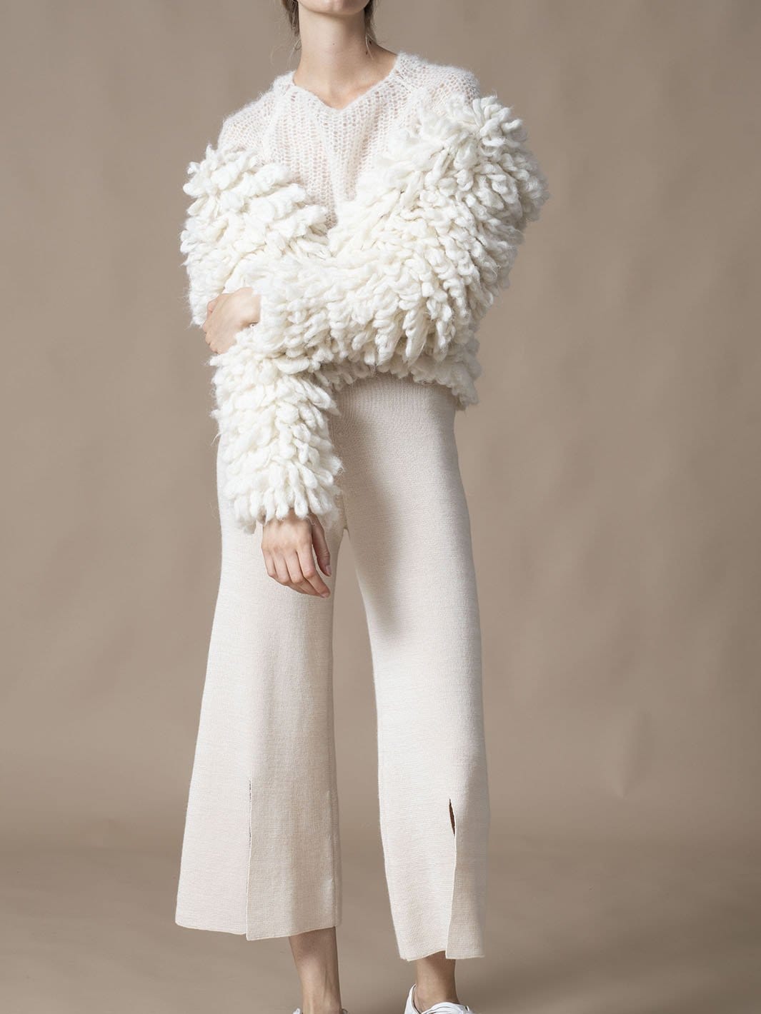 FABIANA cardigan in White made by AYNI