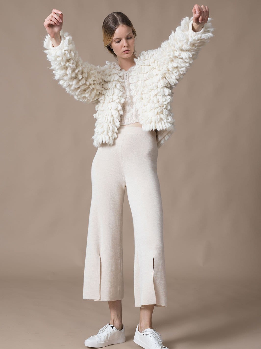 FABIANA cardigan in White made by AYNI