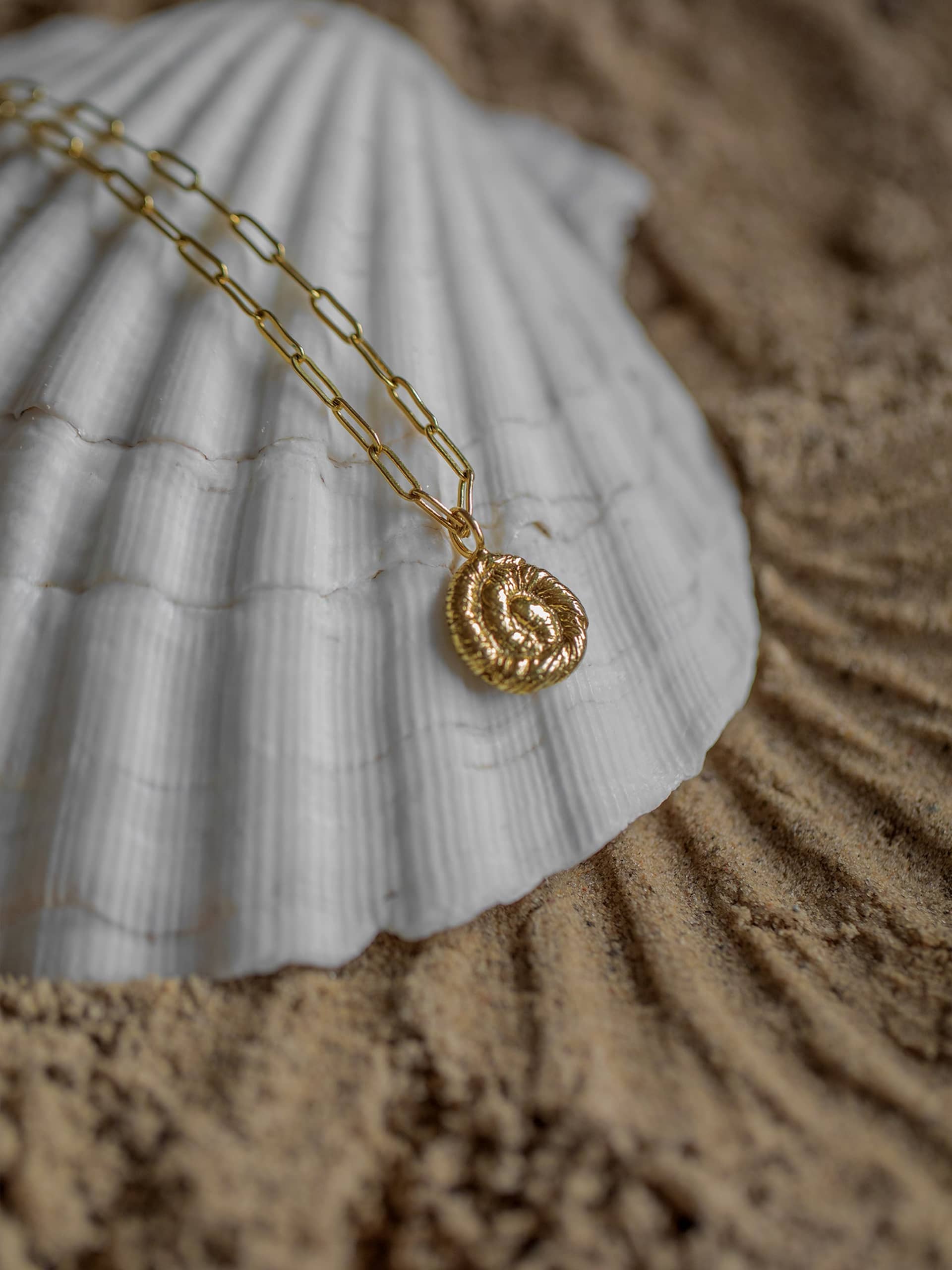 Nautilus Pendant Necklace Gold in Gold made by Eva Remenyi