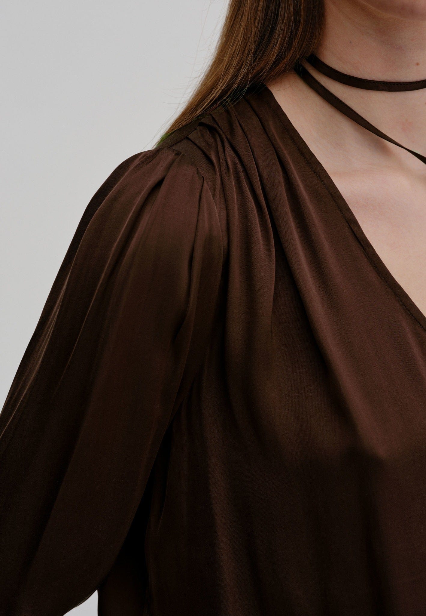 Sky Blouse - Dark Chocolate in Brown made by HERSKIND