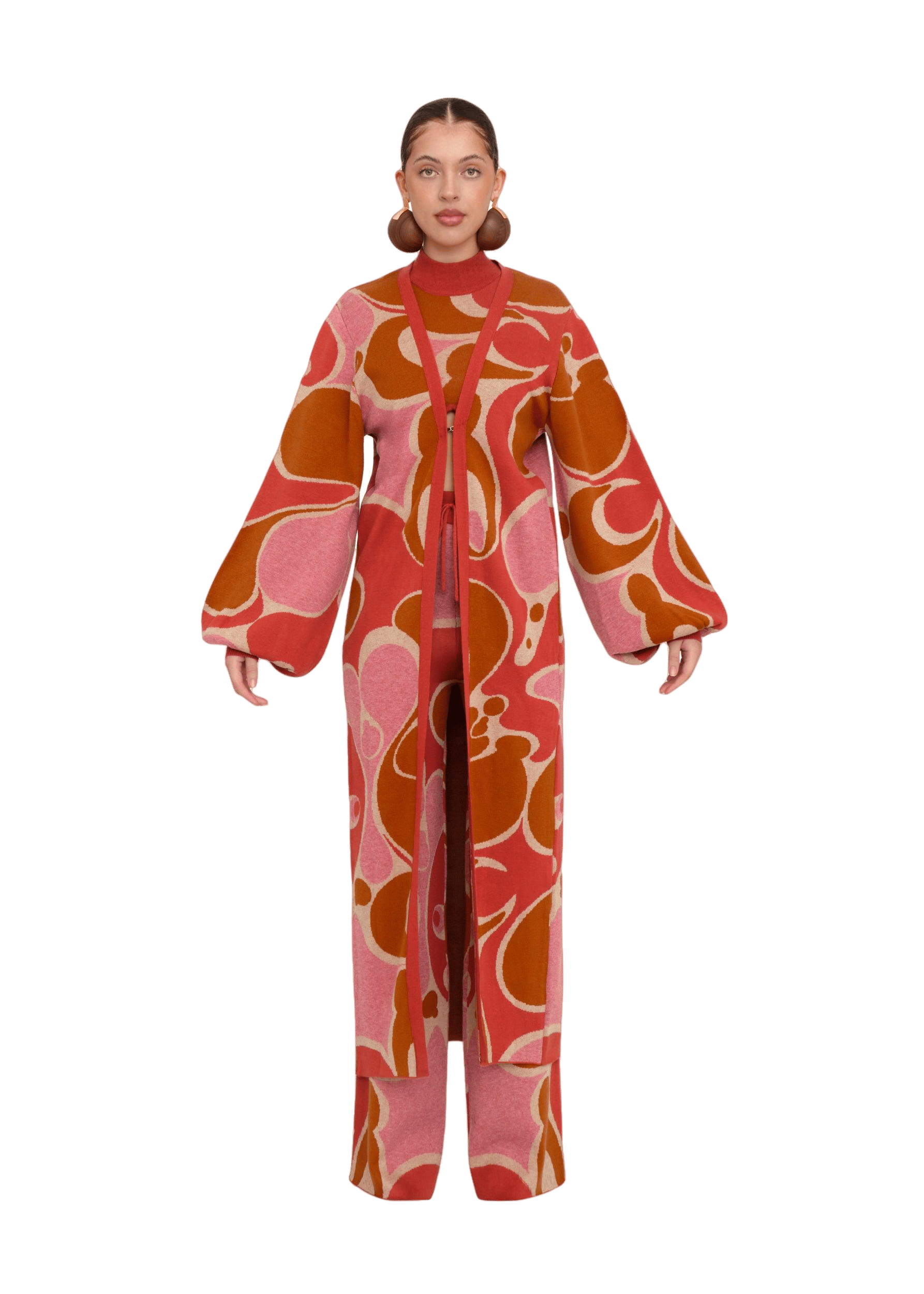 ALLY CARO PRINT KNIT SWEATER made by Andrea Iyamah