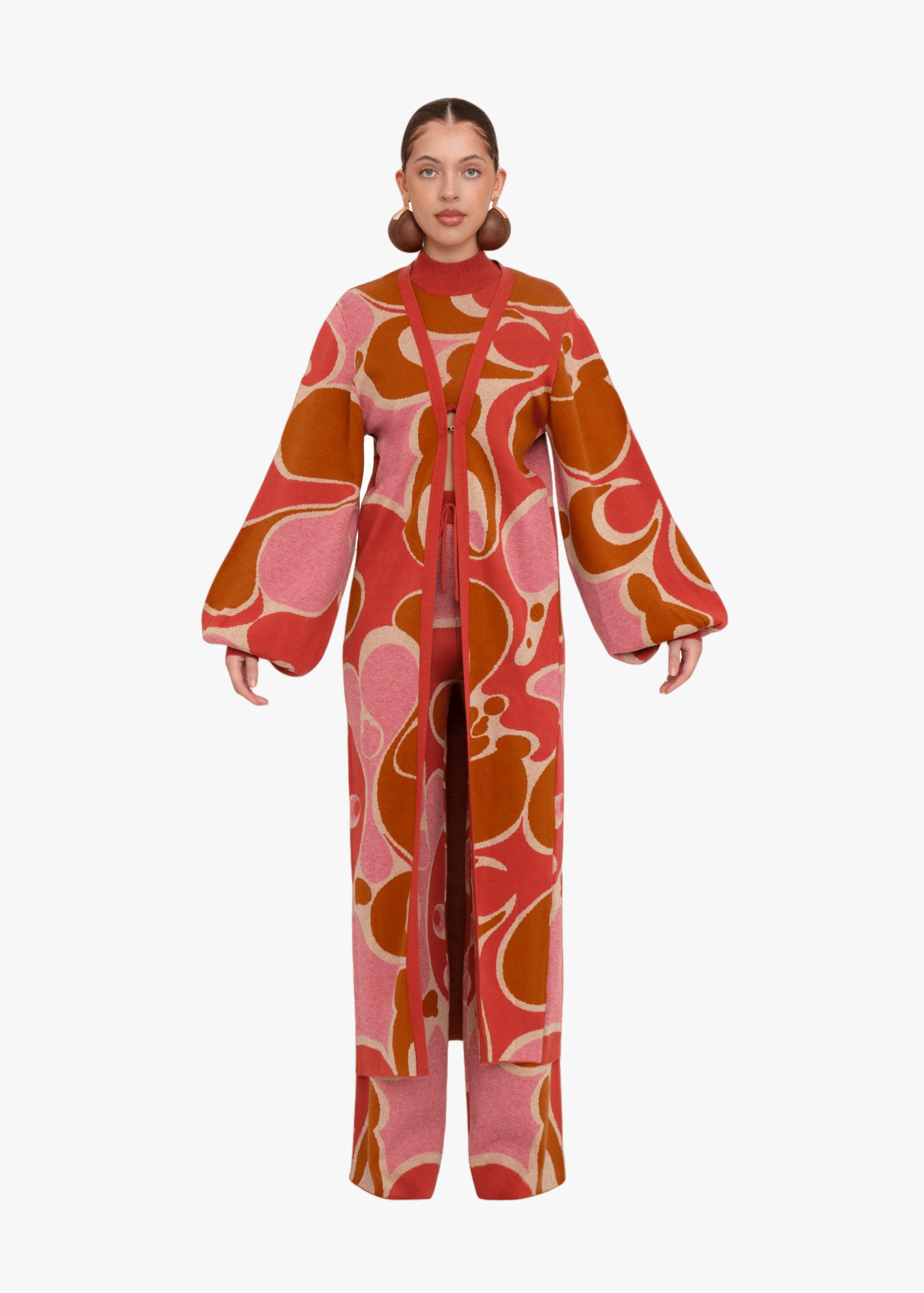 ALLY CARO PRINT KNIT SWEATER made by Andrea Iyamah