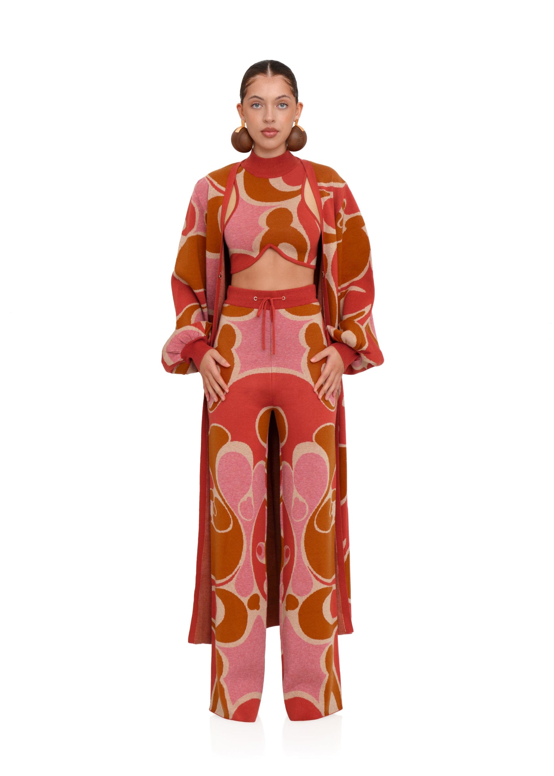 ALLY CARO PRINT KNIT SWEATER made by Andrea Iyamah