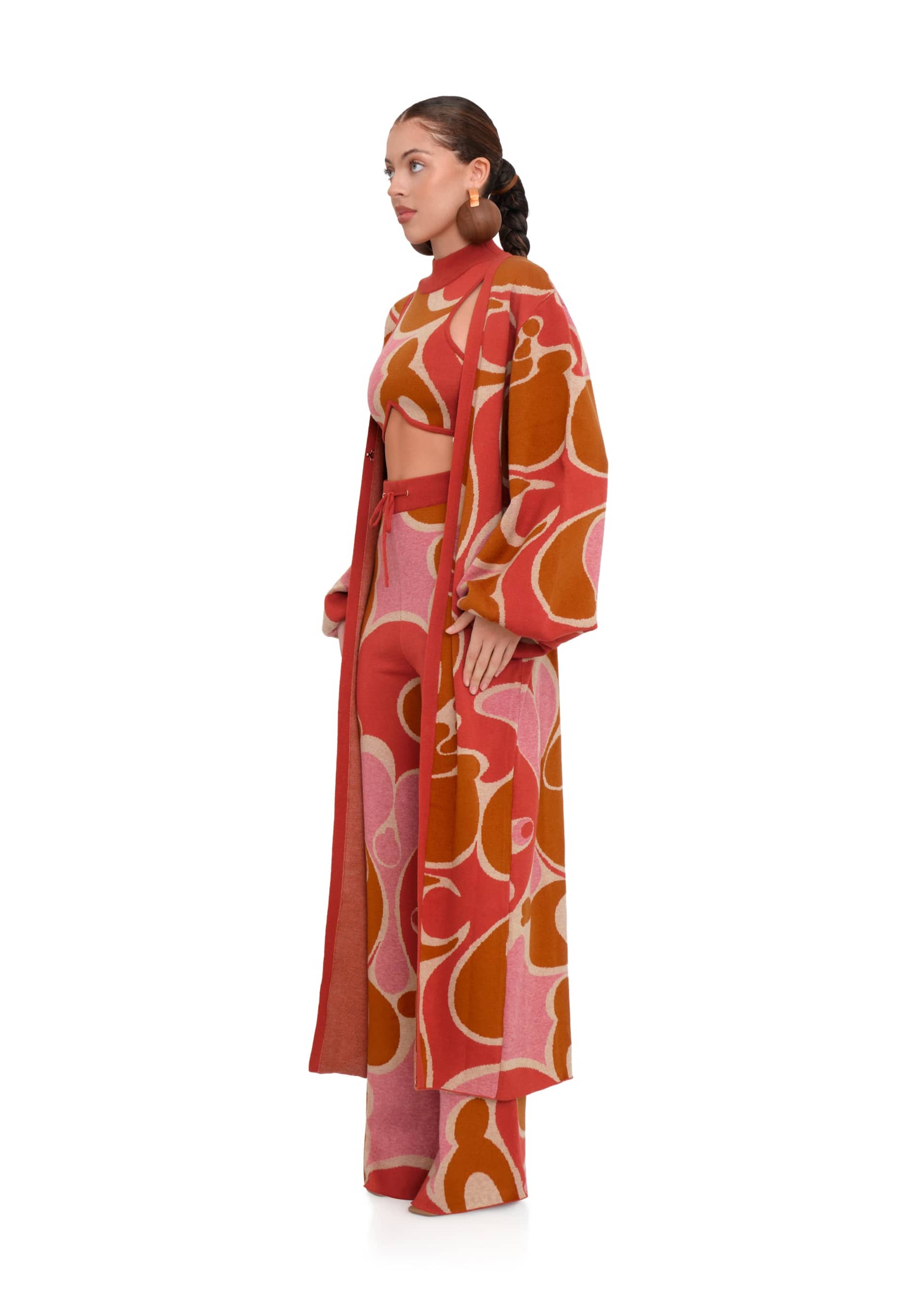 ALLY CARO PRINT KNIT SWEATER made by Andrea Iyamah