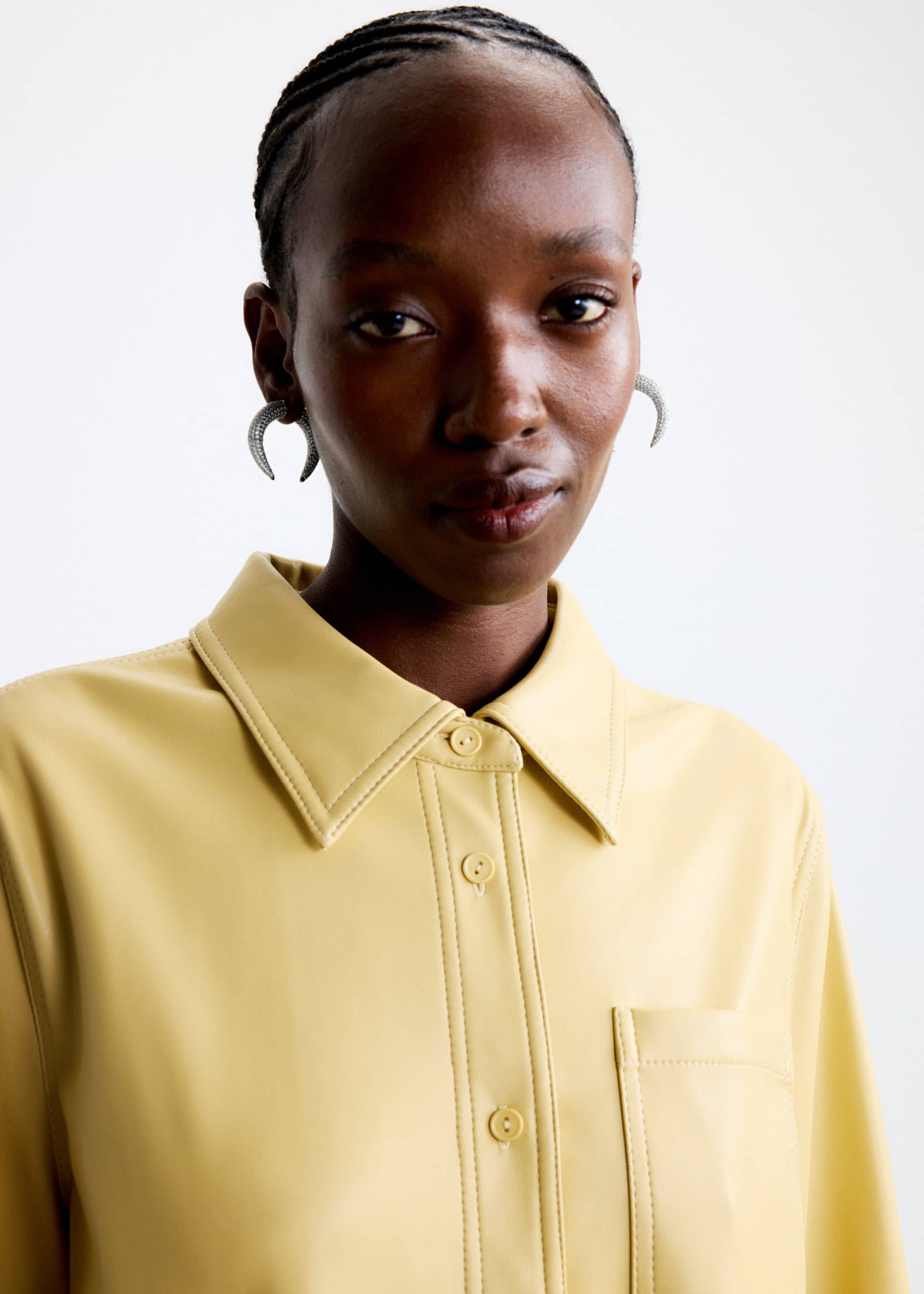 Crescent earring-Rhinestones - Single made by POEM Objects