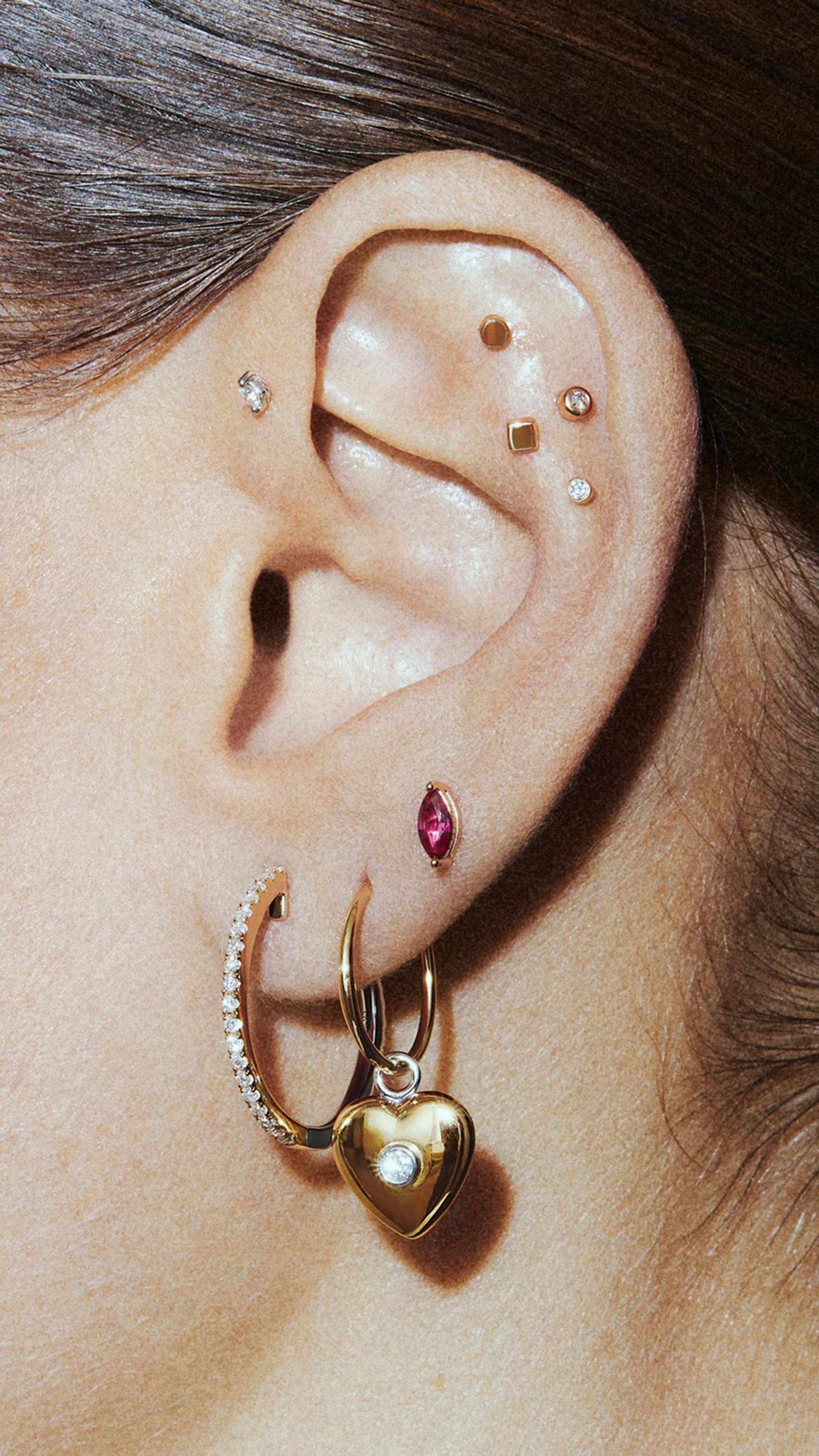 FENGAN PENDANT - WHITE DIAMOND & YELLOW GOLD made by ENNUI