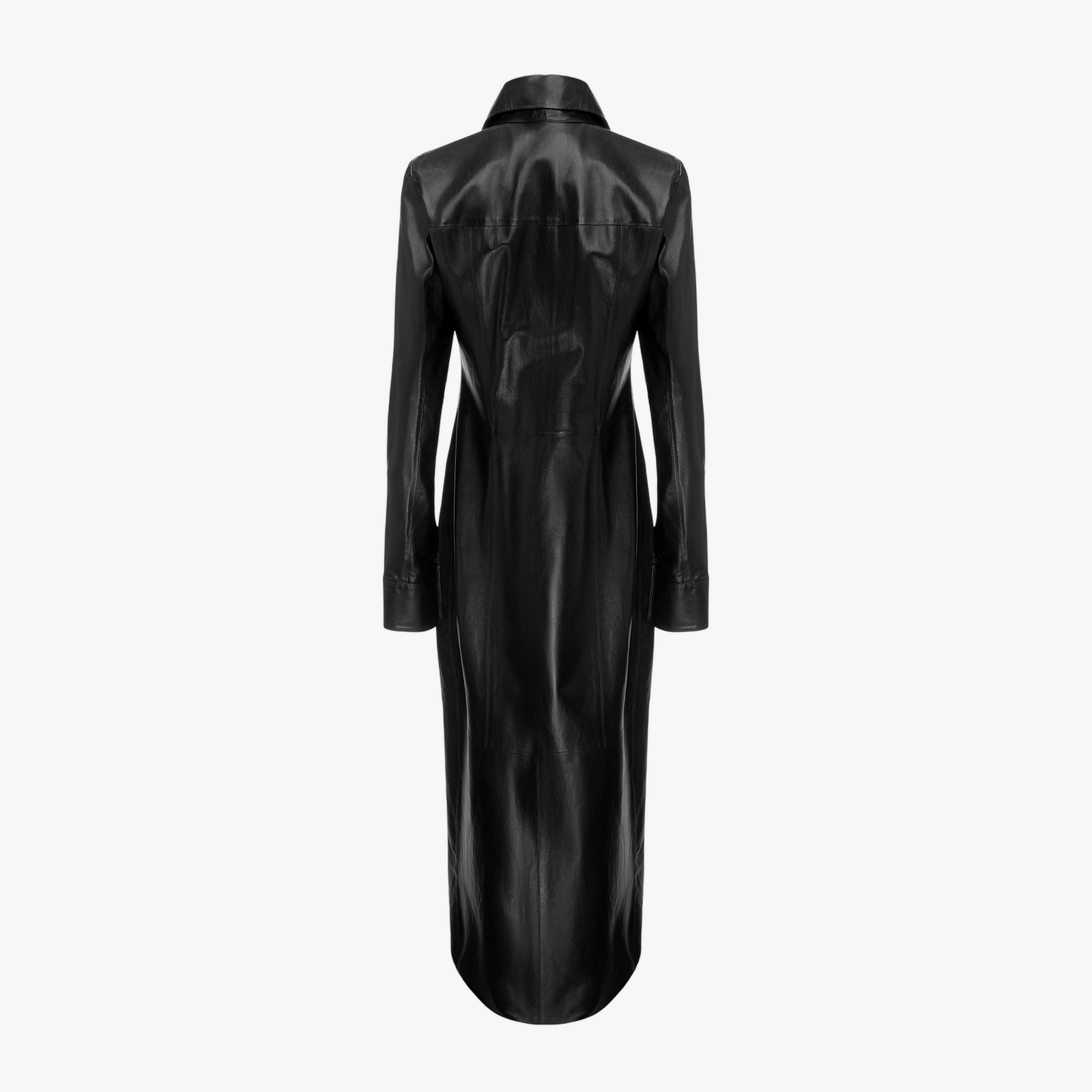 Long Fitted Leather Dress made by YAVORSKA