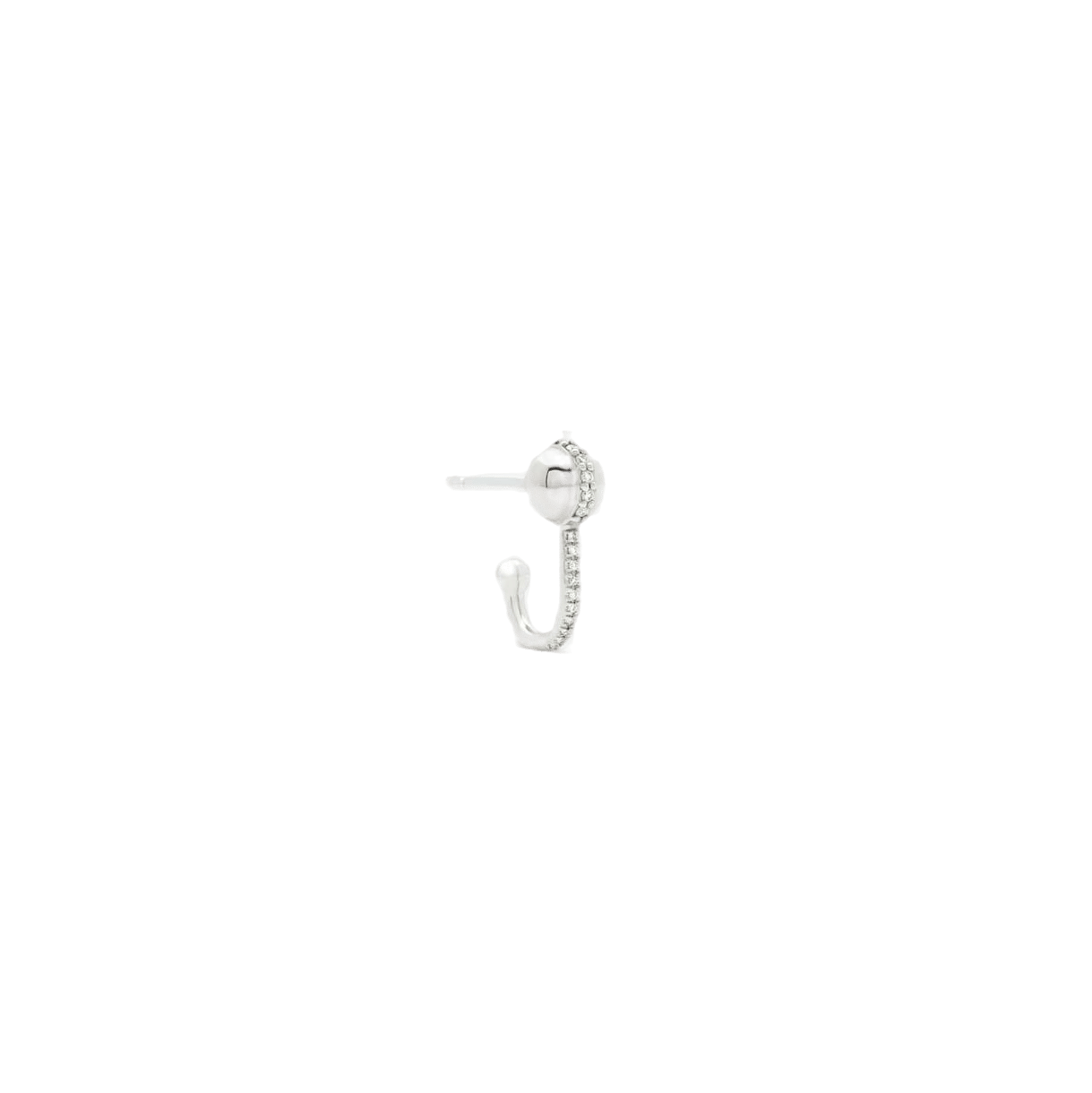 SID STUD - WHITE DIAMONDS & WHITE GOLD made by ENNUI