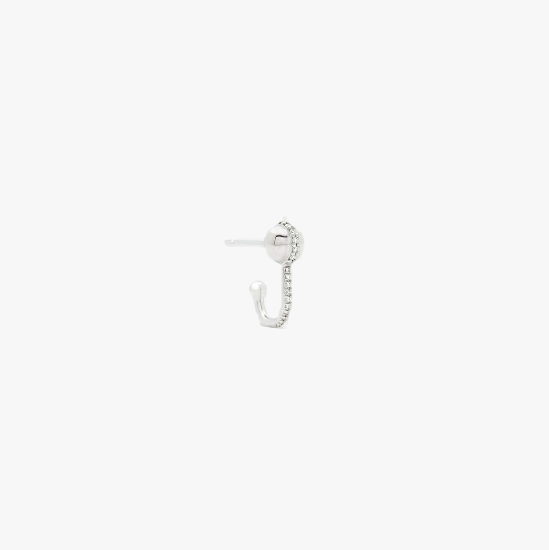 SID STUD - WHITE DIAMONDS & WHITE GOLD made by ENNUI