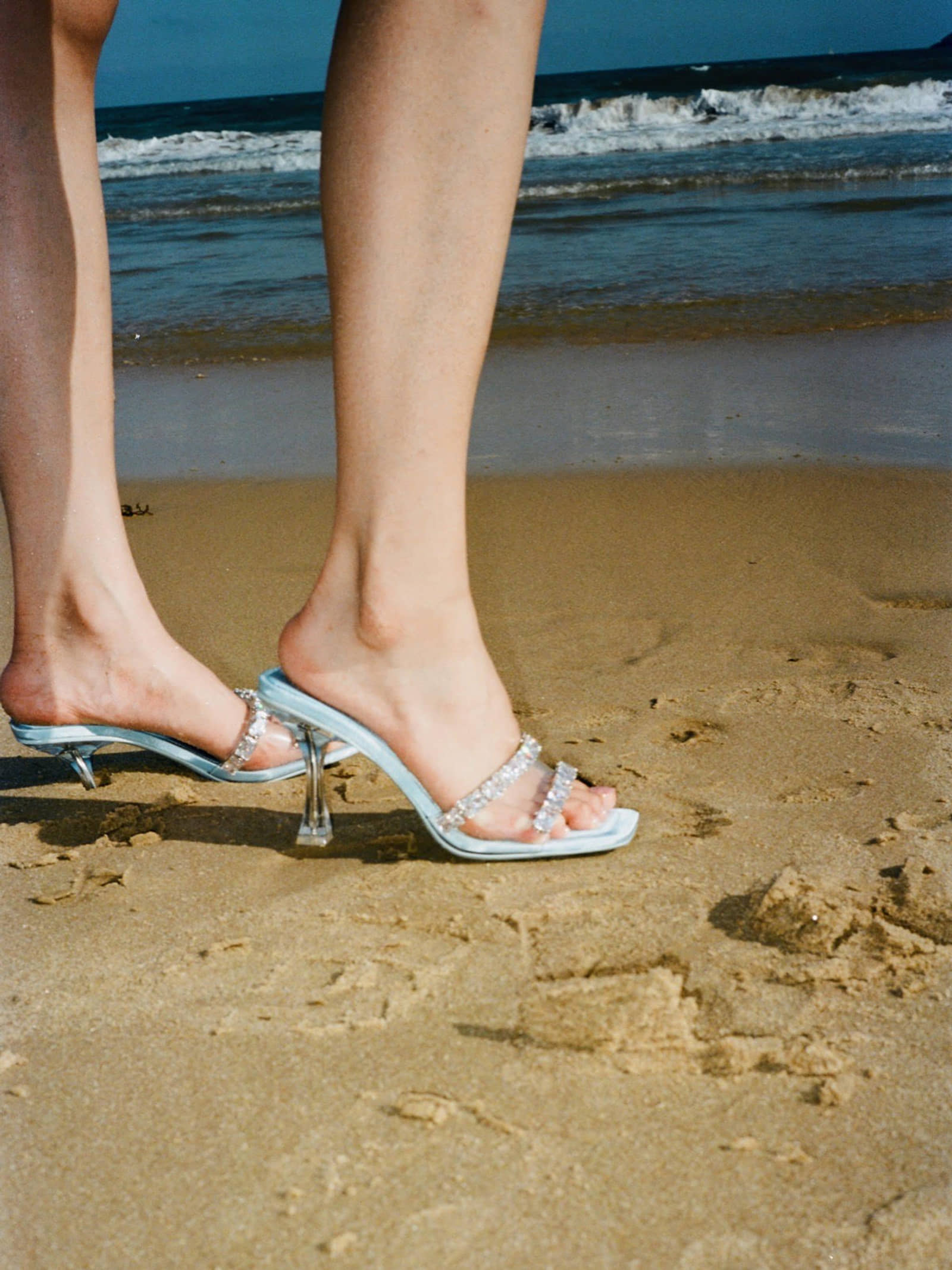 Blue Bellah Sandals (Final Sale) in Blue made by Nana Jacqueline