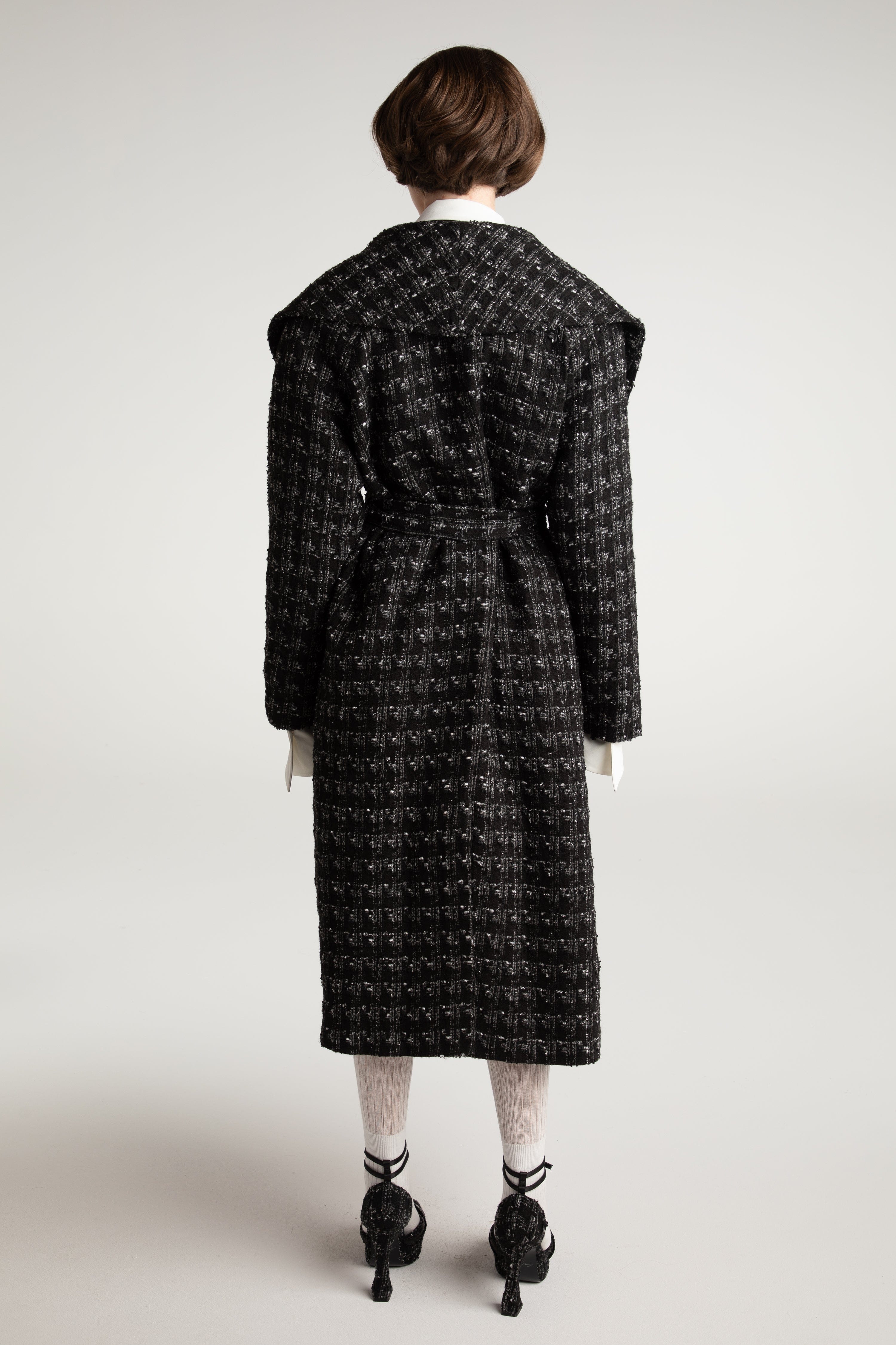 Emmeline Lapel Coat (Black) made by Nana Jacqueline