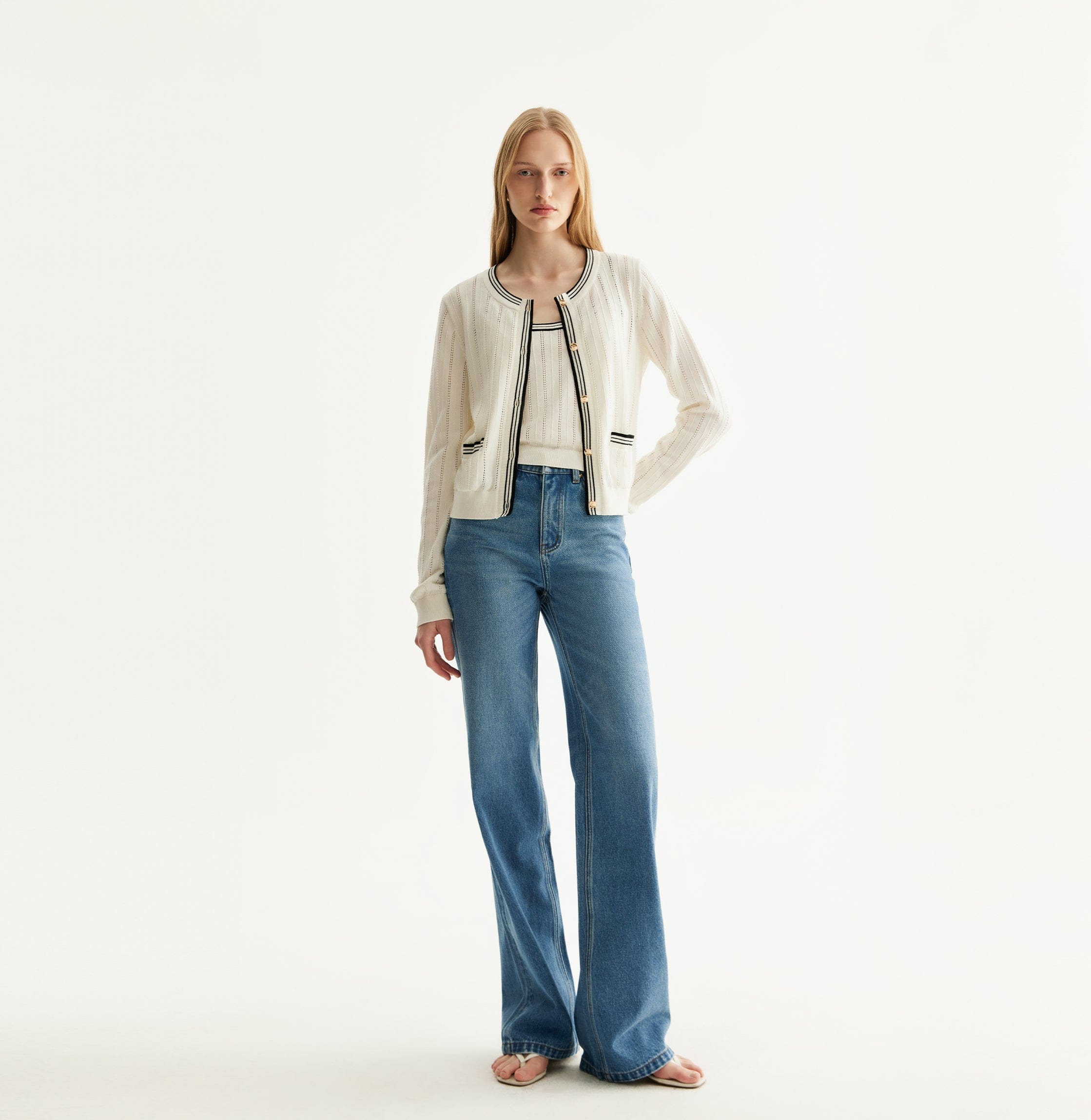 COLORBLOCKED CARDIGAN made by CRUSH Collection