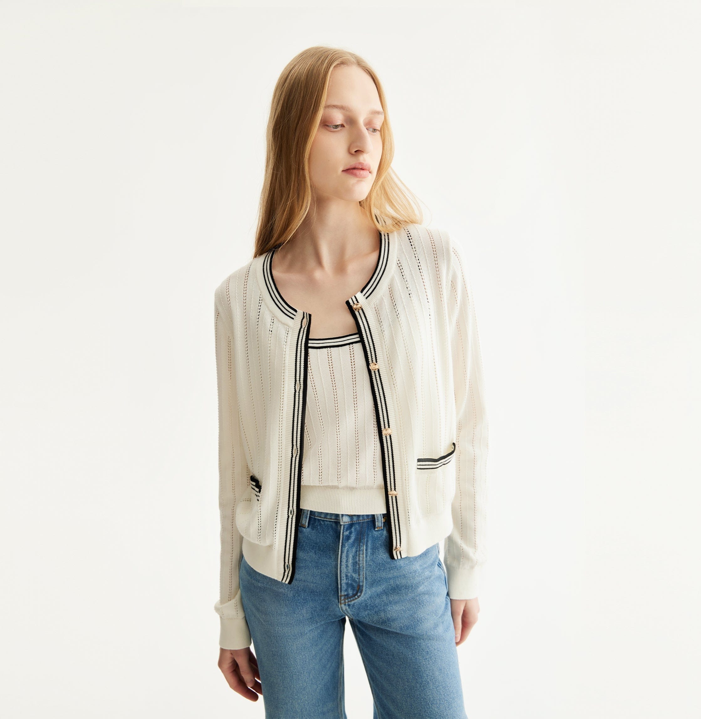 COLORBLOCKED CARDIGAN made by CRUSH Collection