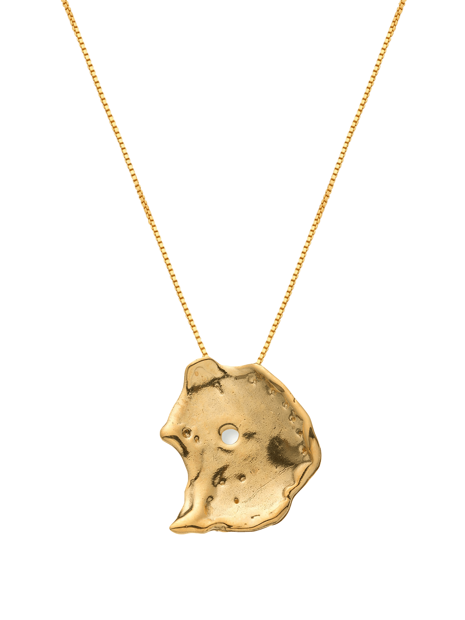 Talisman Moon Necklace Gold in Gold made by Eva Remenyi