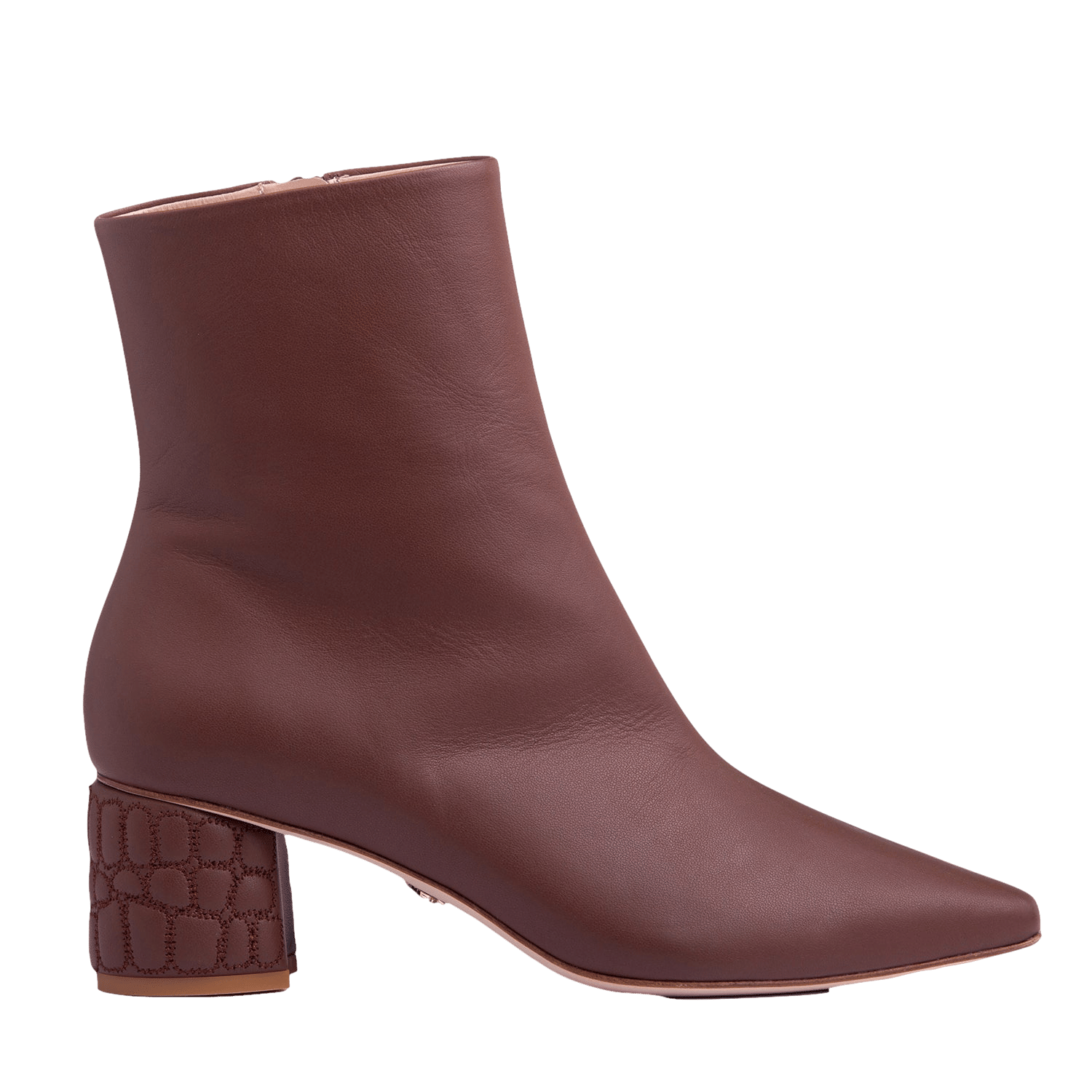 Croc Heel Boot 55 Saddle Brown in Brown made by ATANA