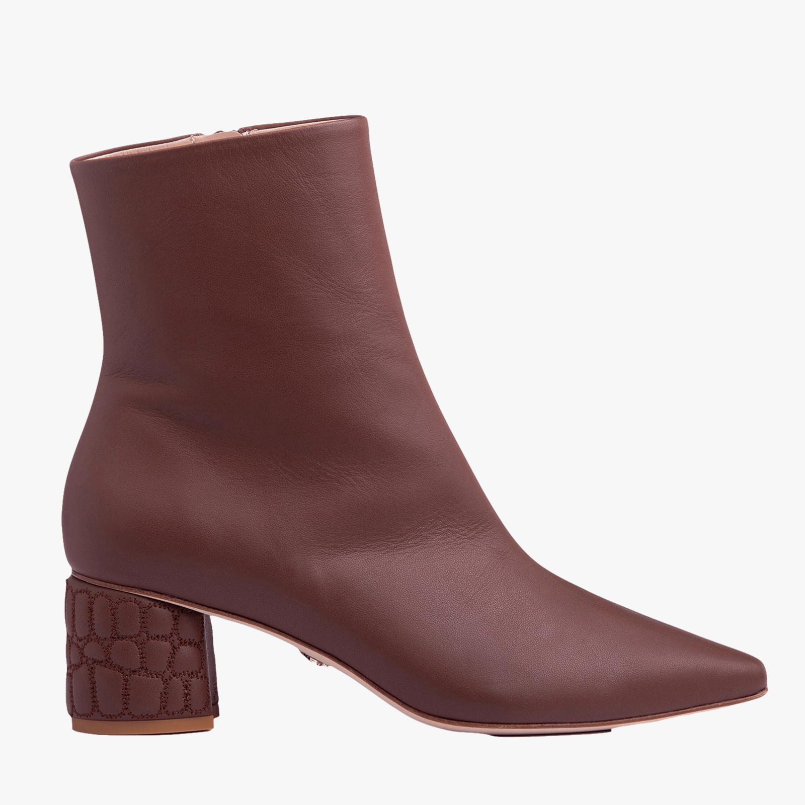 Croc Heel Boot 55 Saddle Brown in Brown made by ATANA
