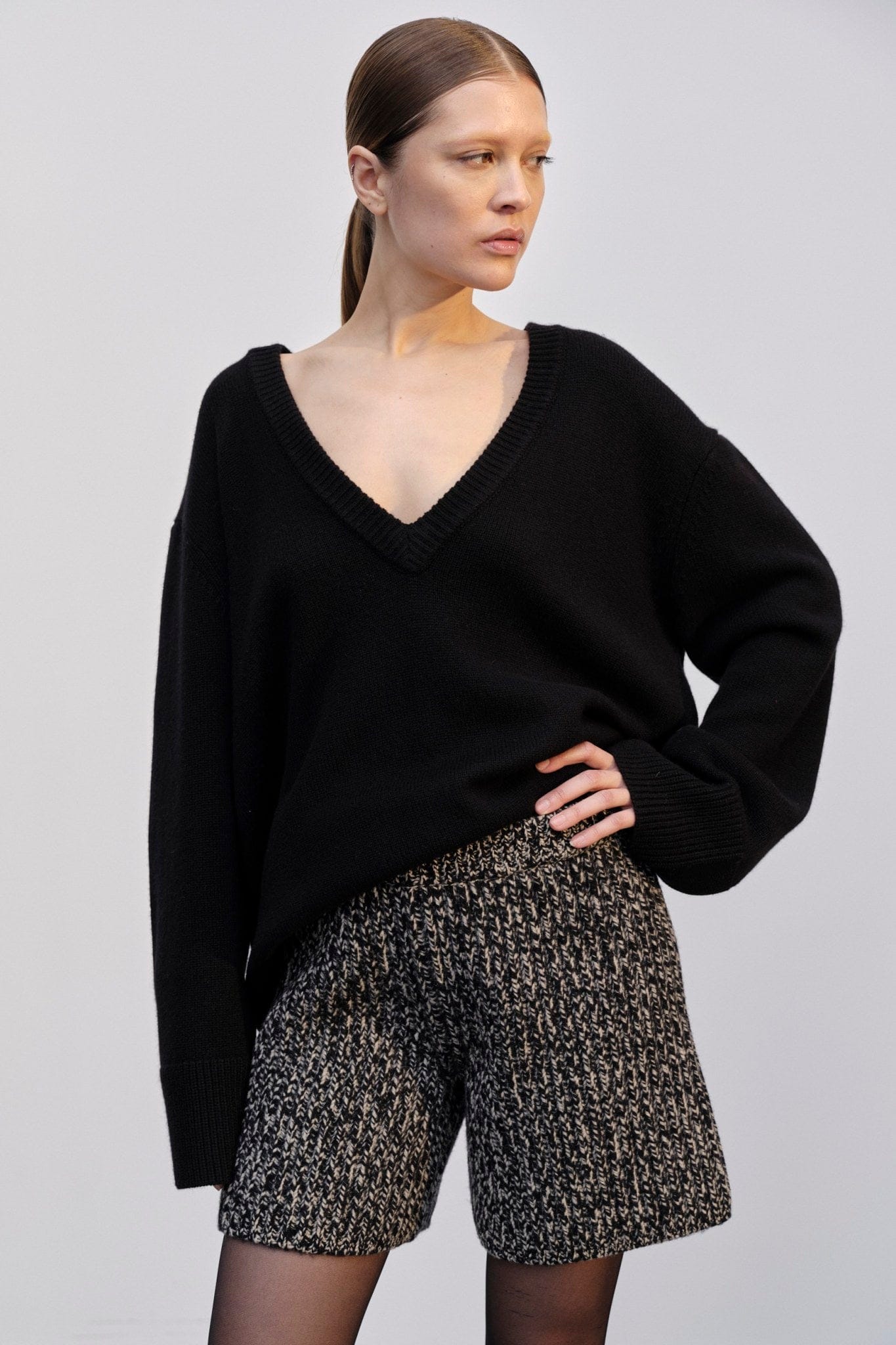 Bogart Knit Shorts - Salt & Peber made by HERSKIND