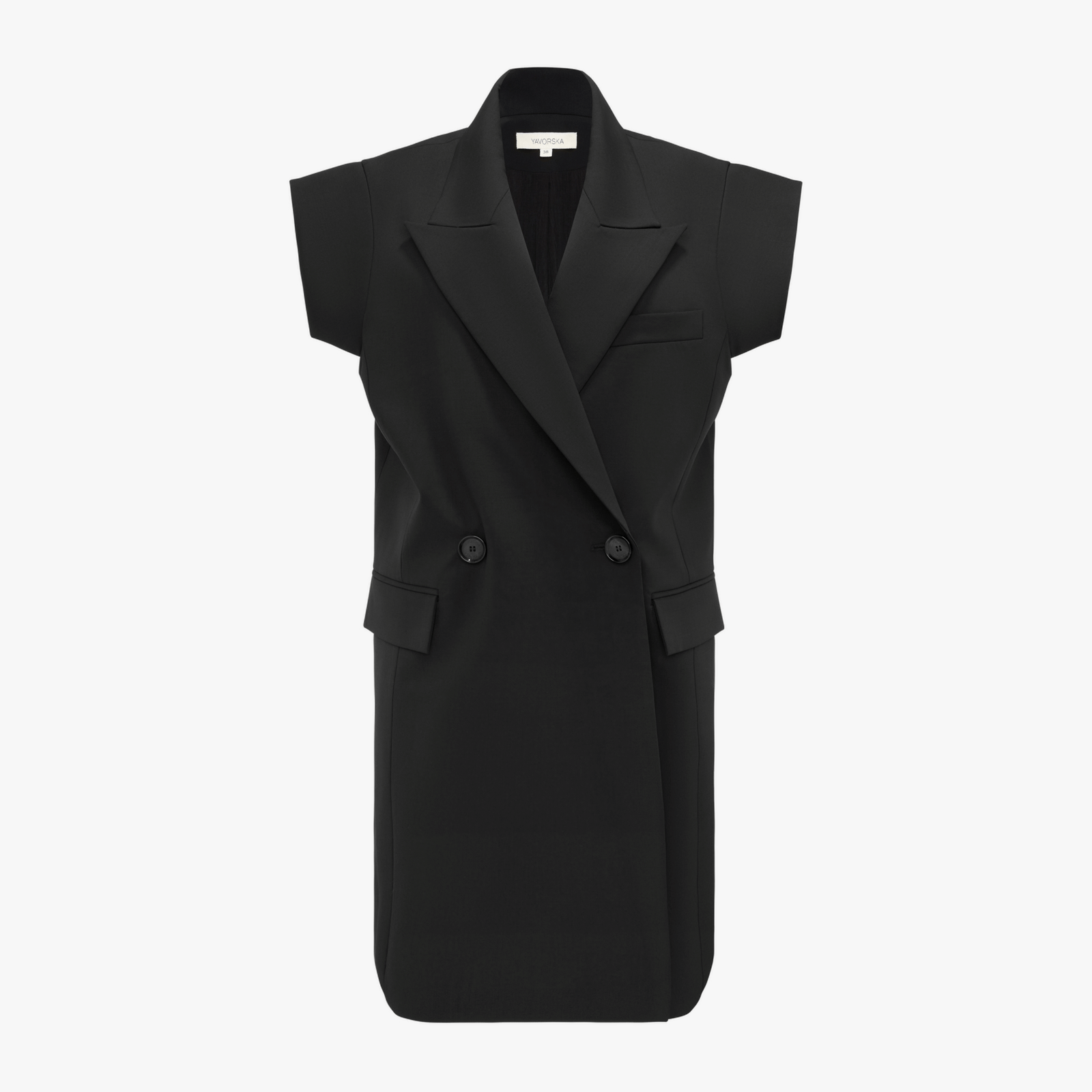 Long Sleeveless Vest made by YAVORSKA