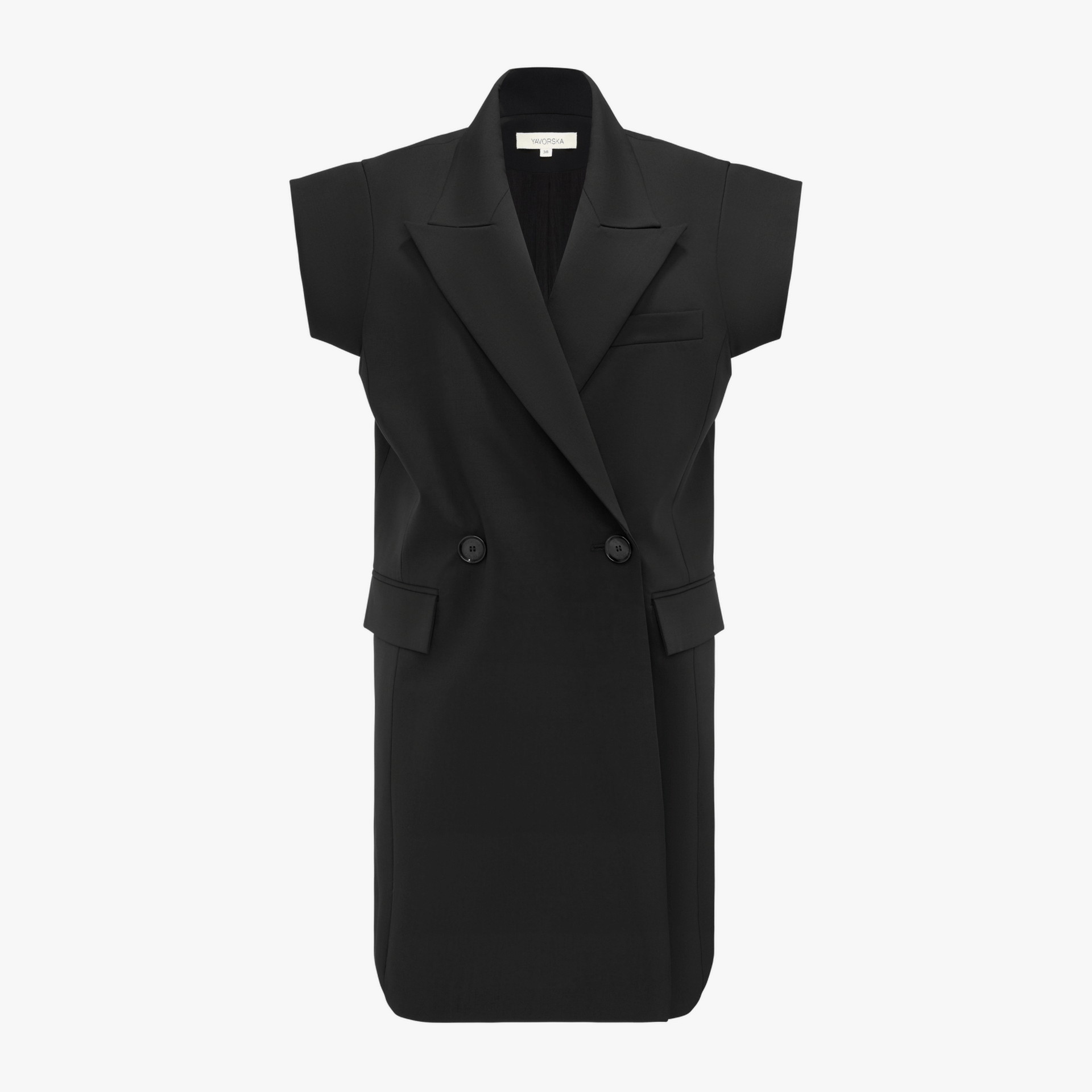 Long Sleeveless Vest made by YAVORSKA