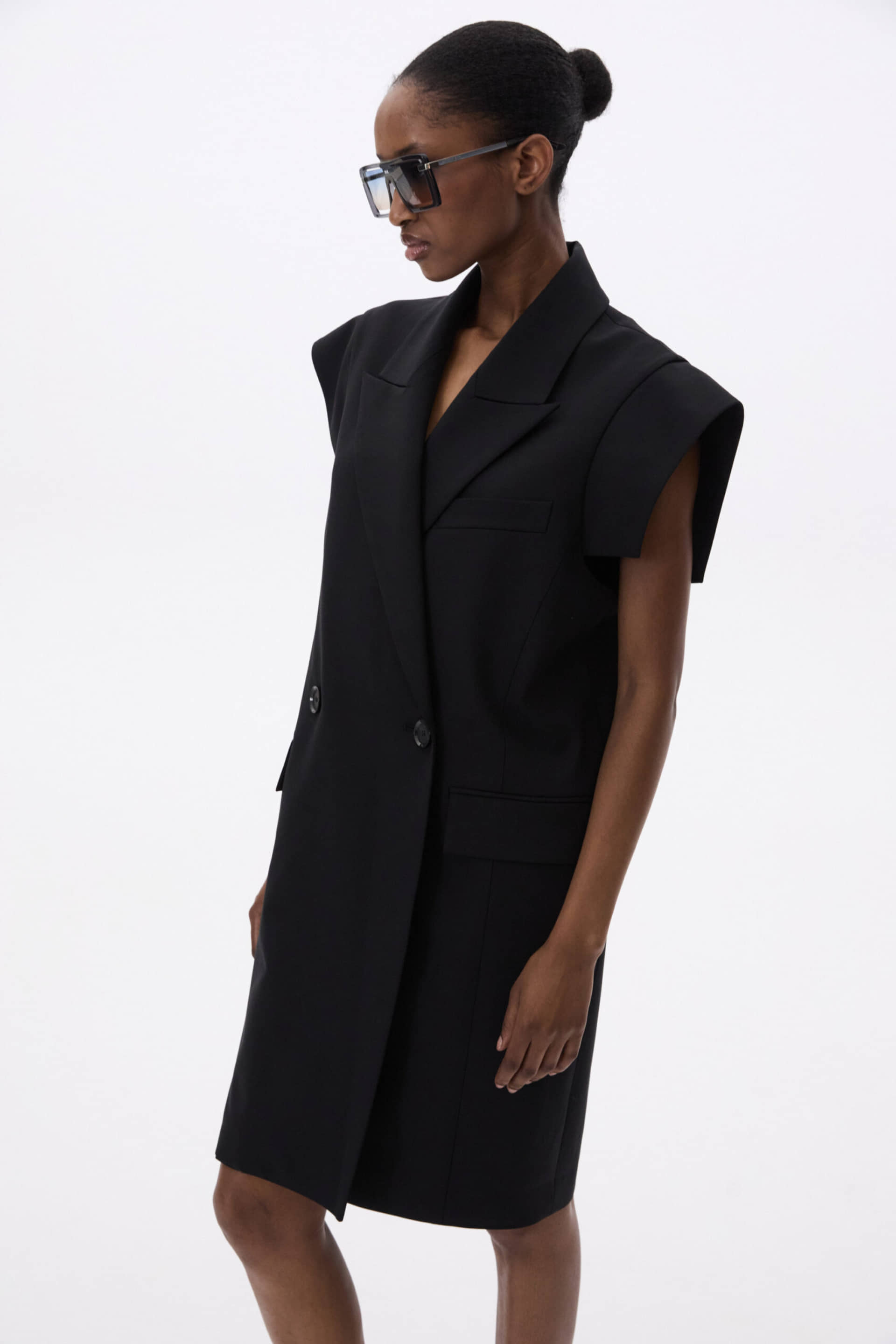 Long Sleeveless Vest made by YAVORSKA