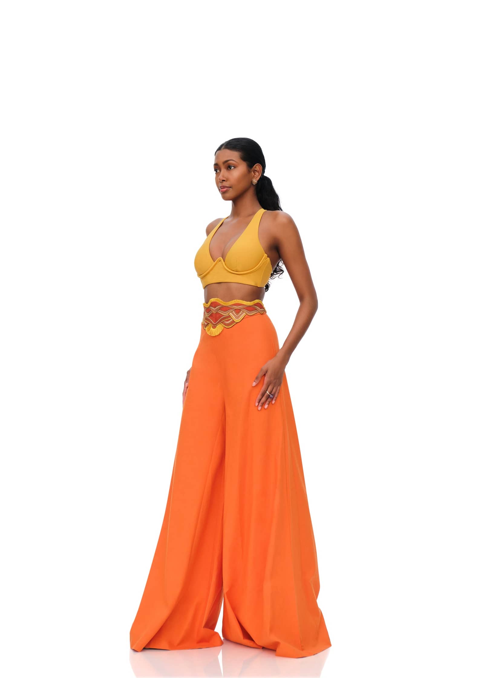 ILO PANTS - CLAY in Orange made by Andrea Iyamah