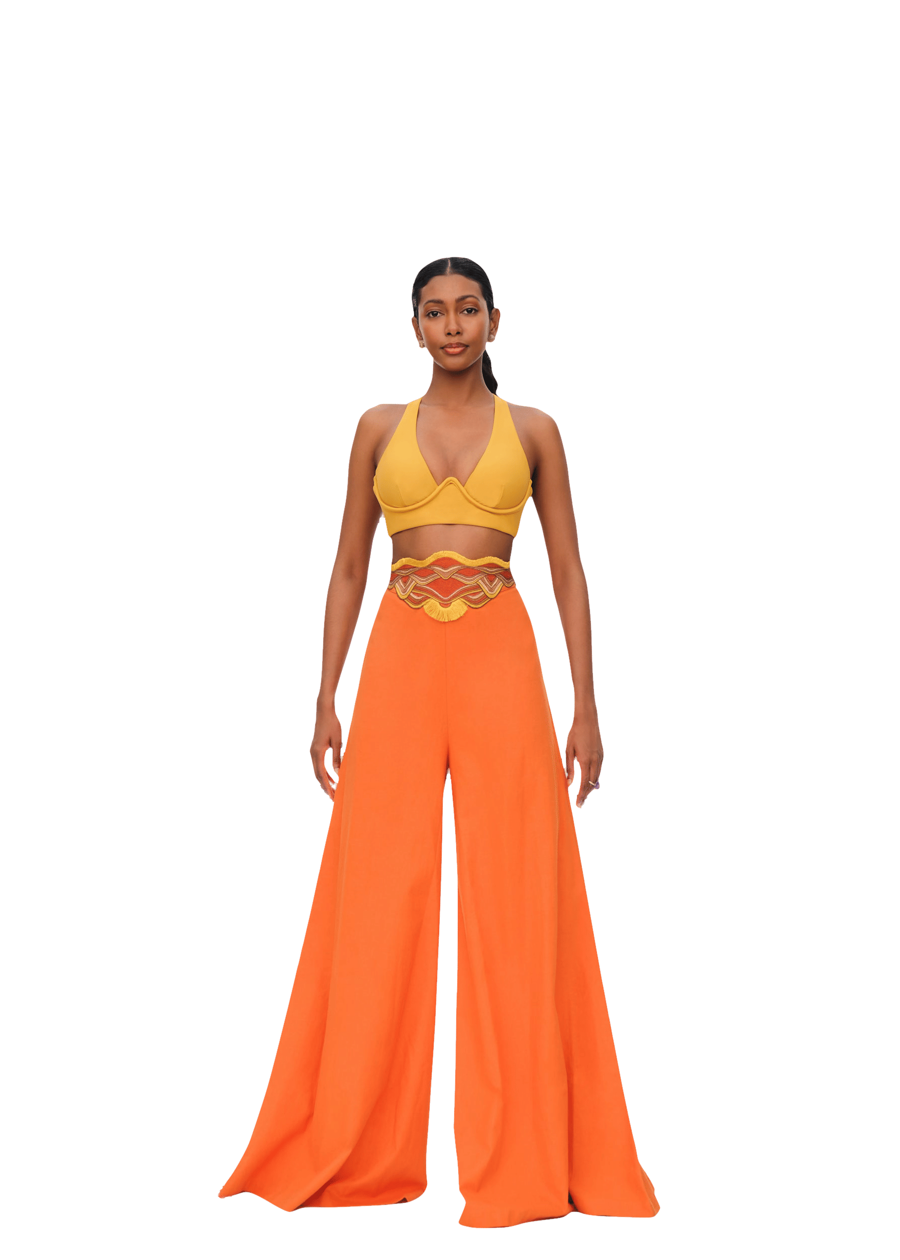 ILO PANTS - CLAY in Orange made by Andrea Iyamah