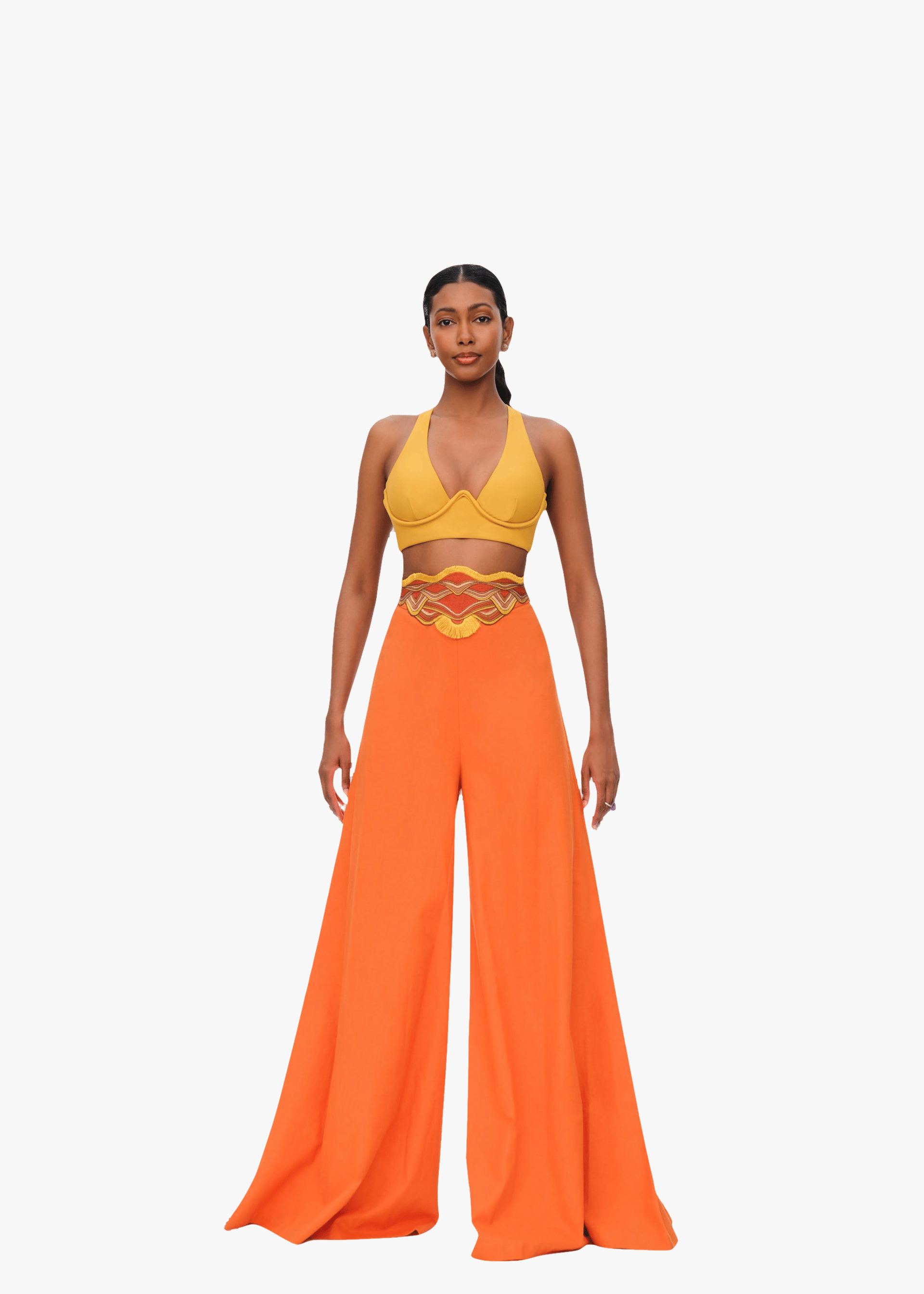 ILO PANTS - CLAY in Orange made by Andrea Iyamah