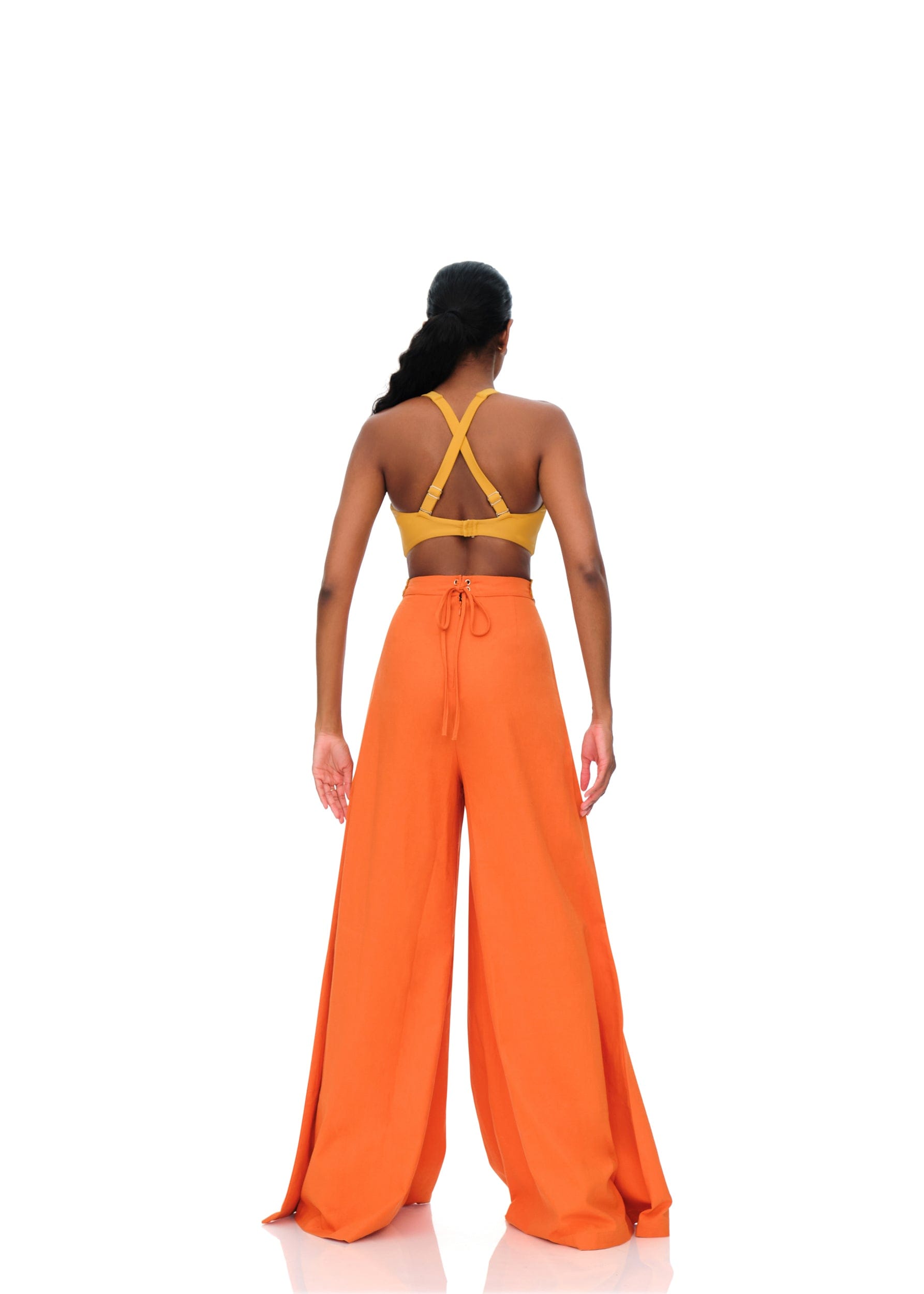 ILO PANTS - CLAY in Orange made by Andrea Iyamah