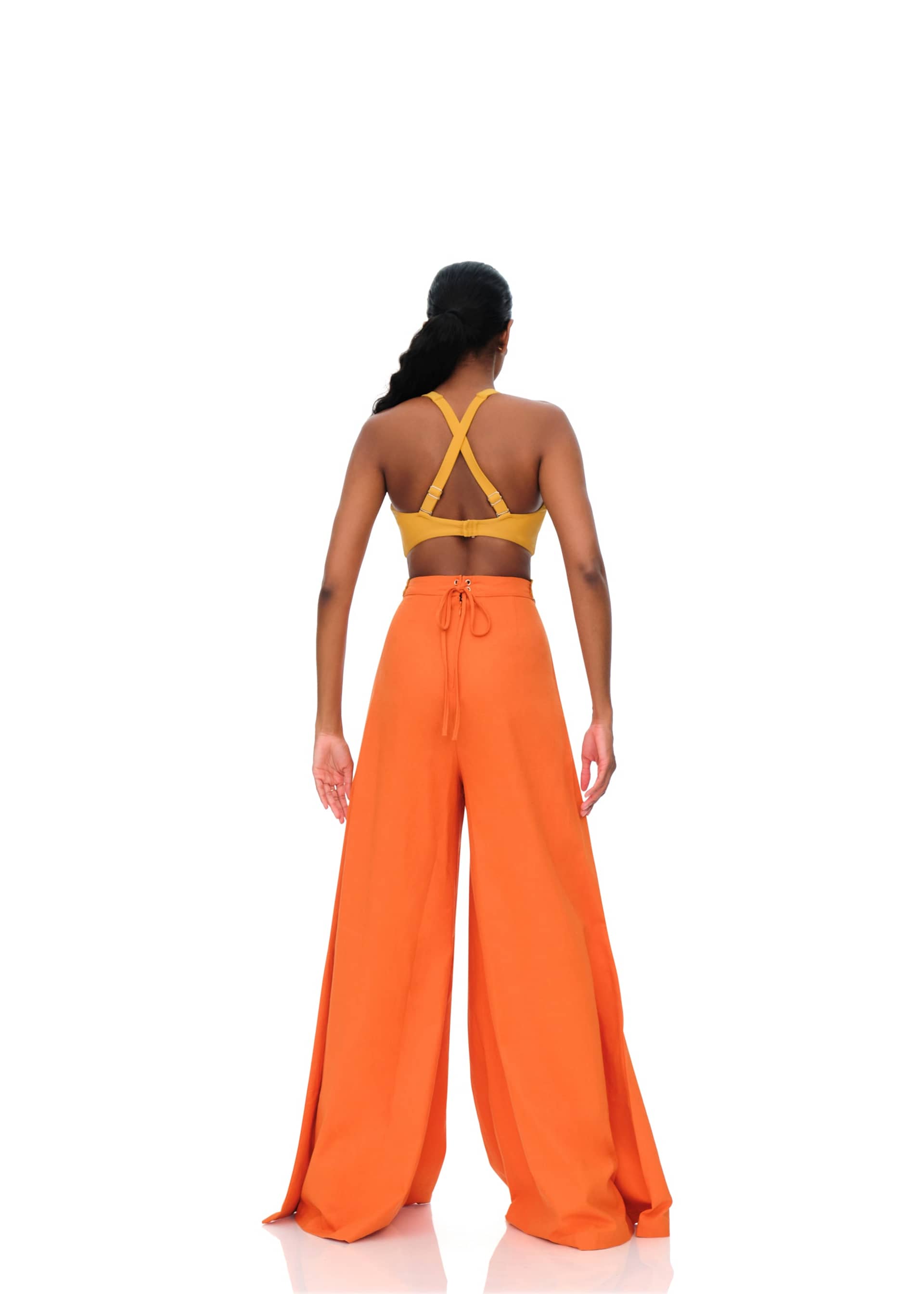 ILO PANTS - CLAY in Orange made by Andrea Iyamah