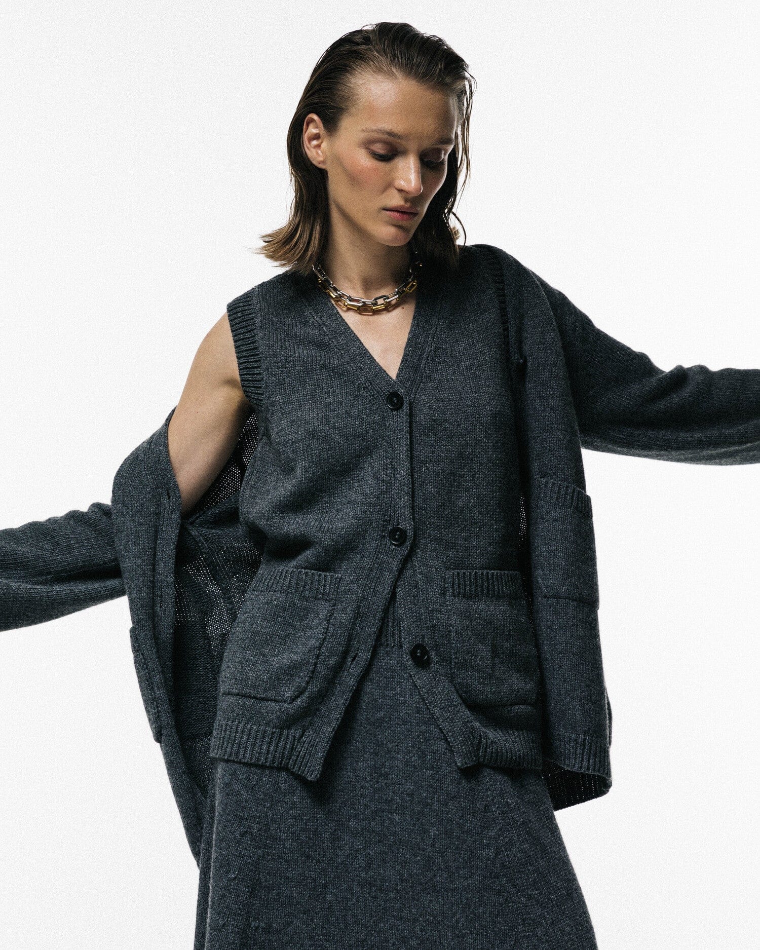 Noah vest made by KNITEL