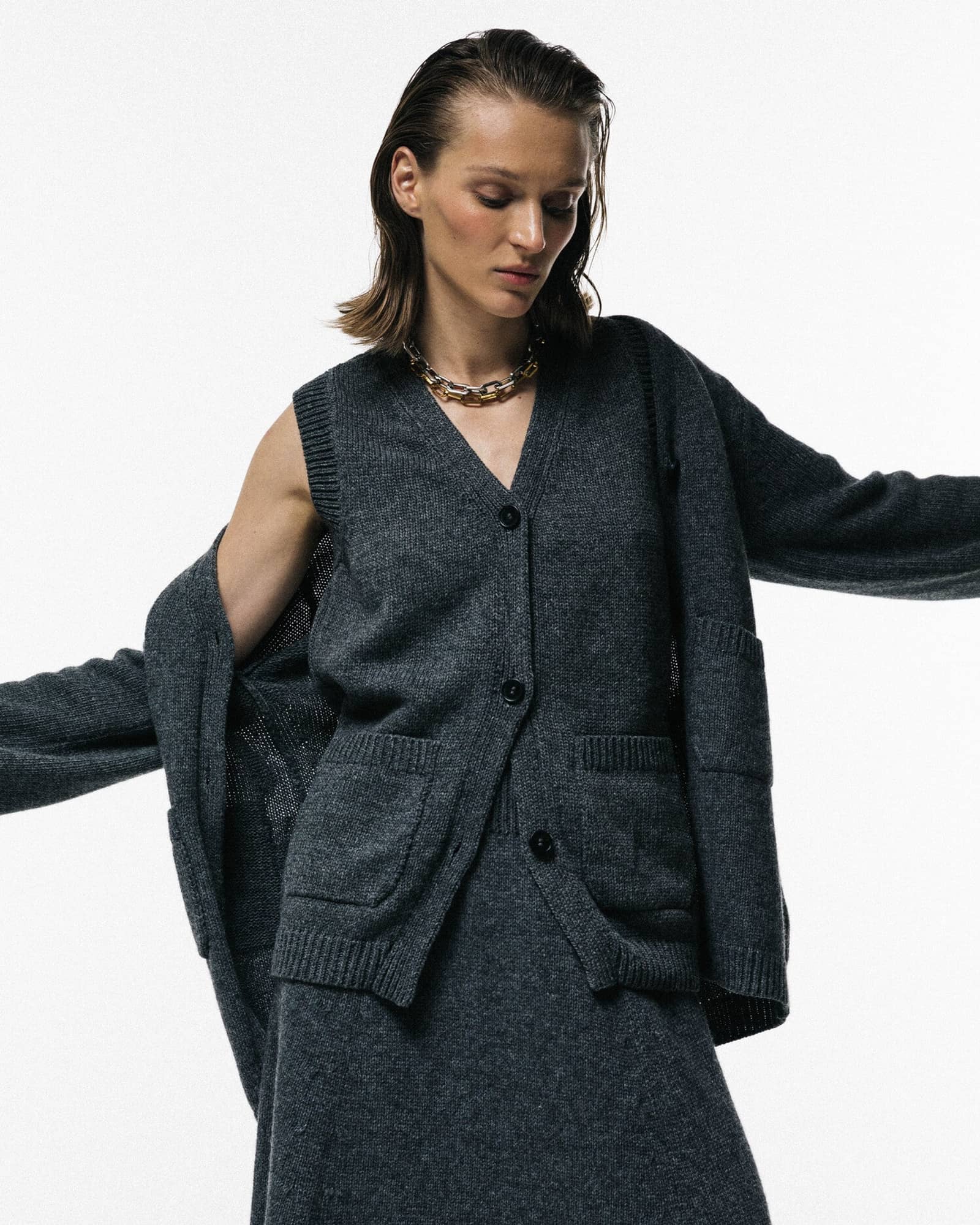 Noah vest made by KNITEL