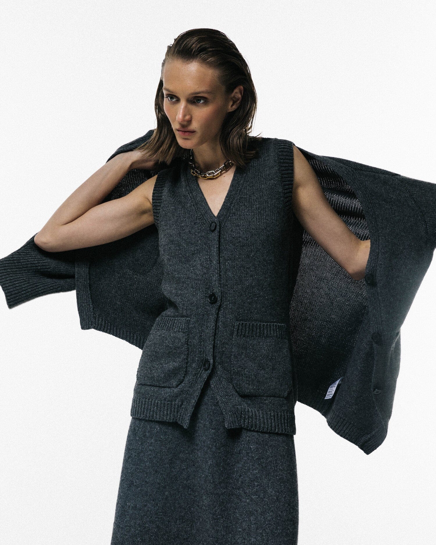 Noah vest made by KNITEL