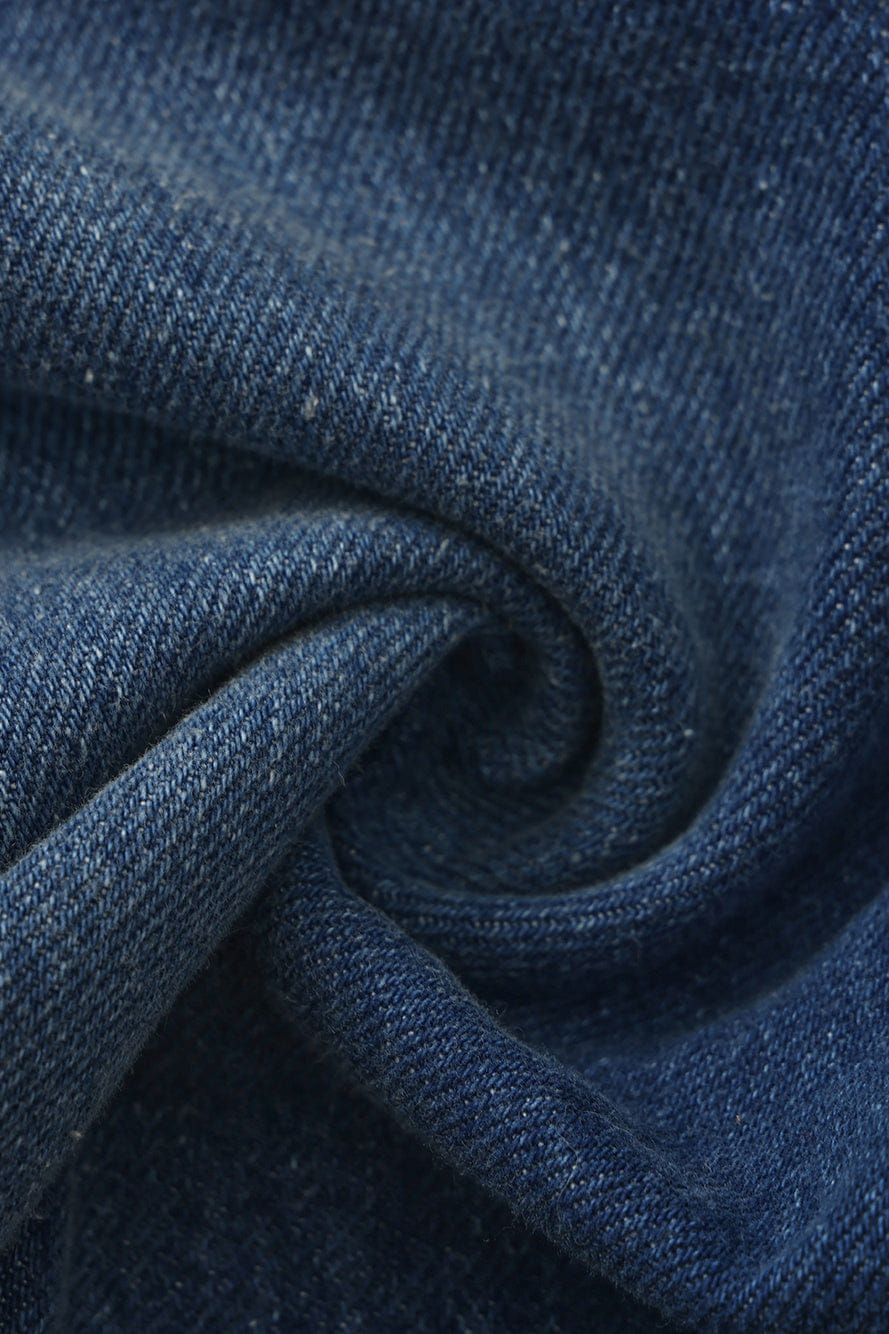 Ava High-Waist Blue Straight Leg Jeans made by Nana Jacqueline