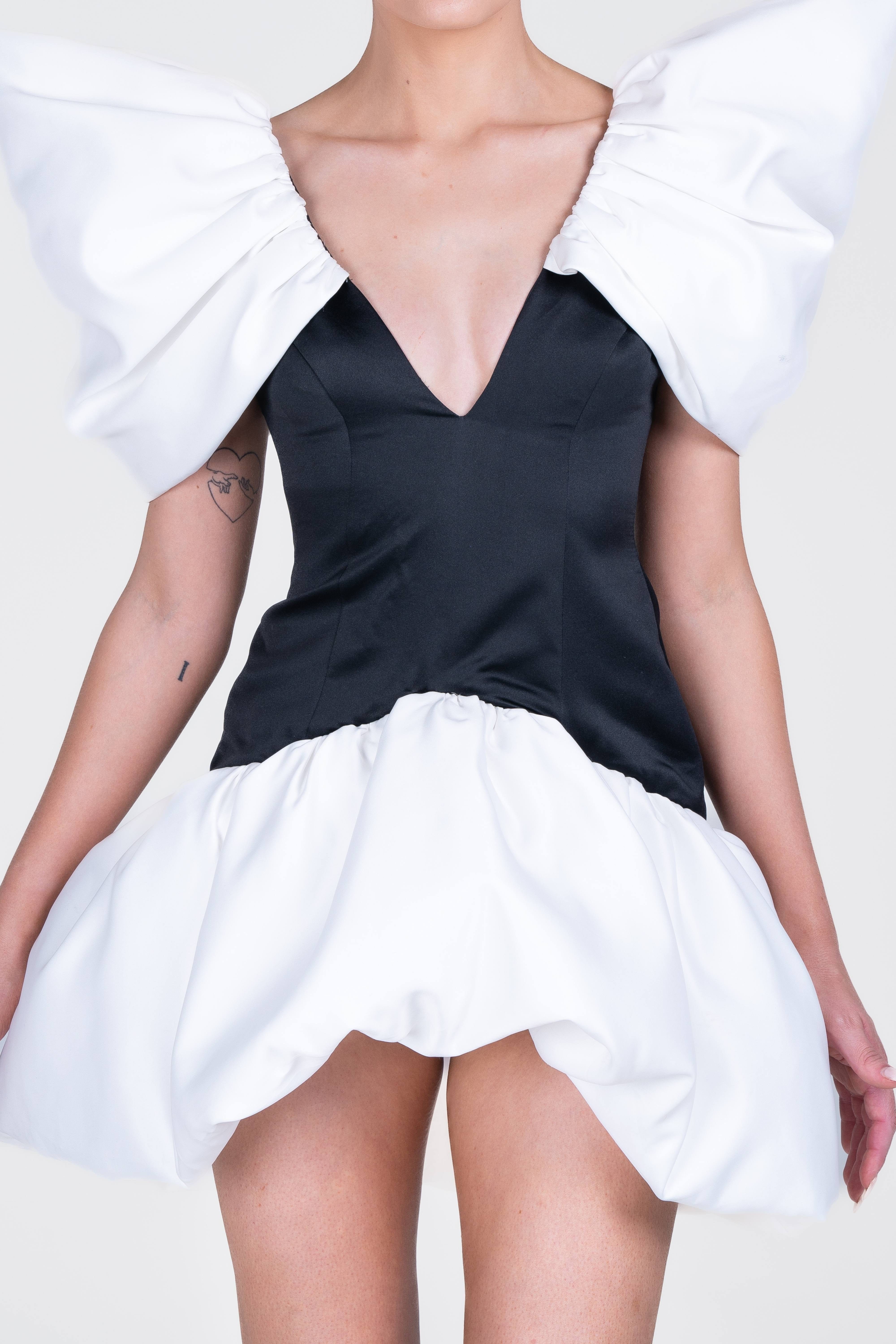 Monochrome Dress made by JUSTIN TONG