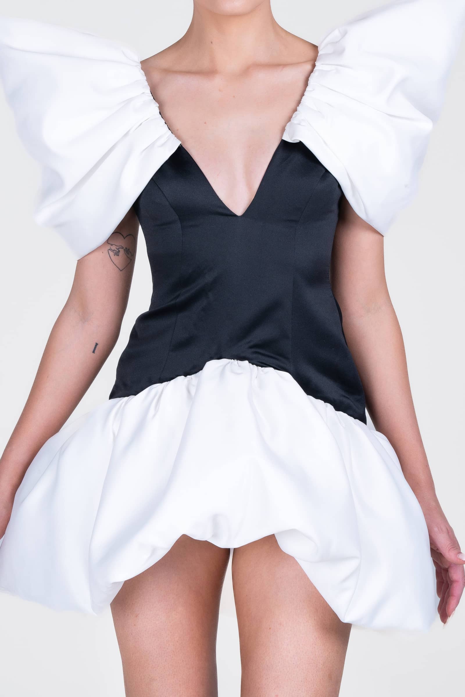 Monochrome Dress made by JUSTIN TONG